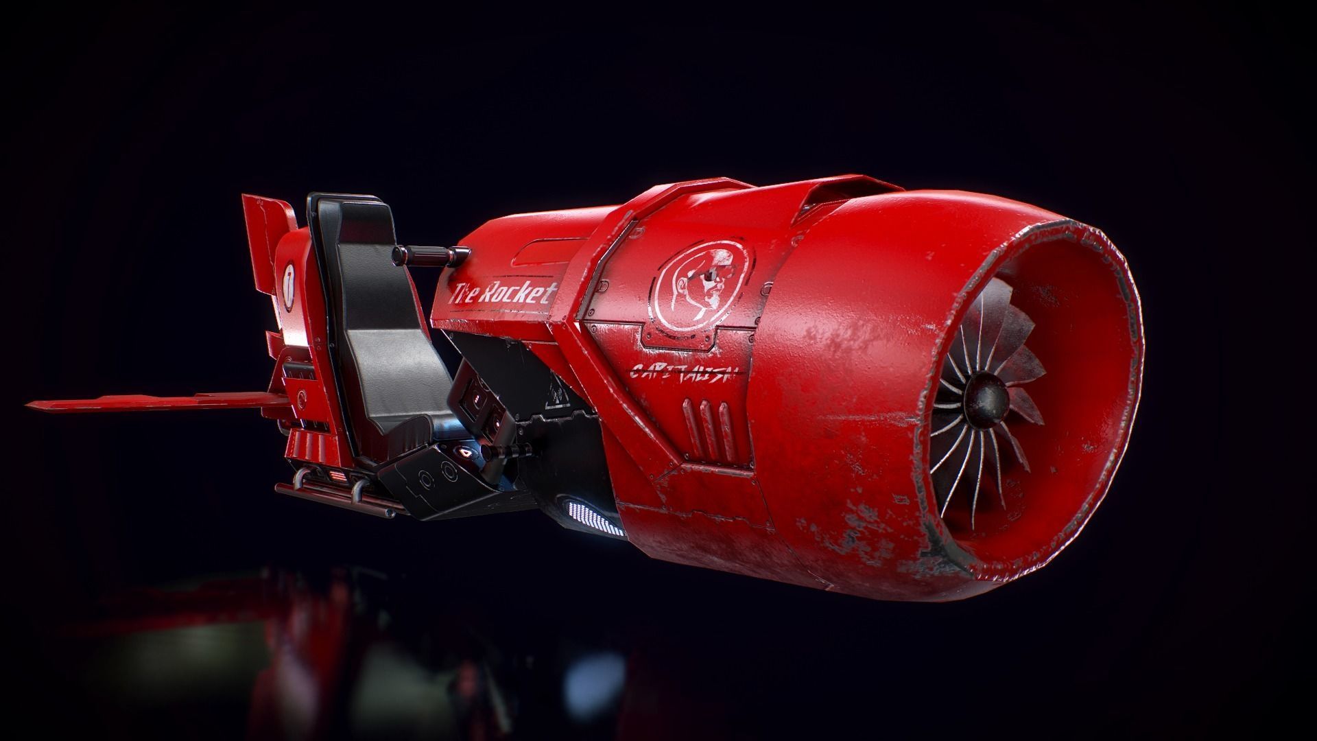 Hoverbike - The Rocket Free low-poly 3D model_0