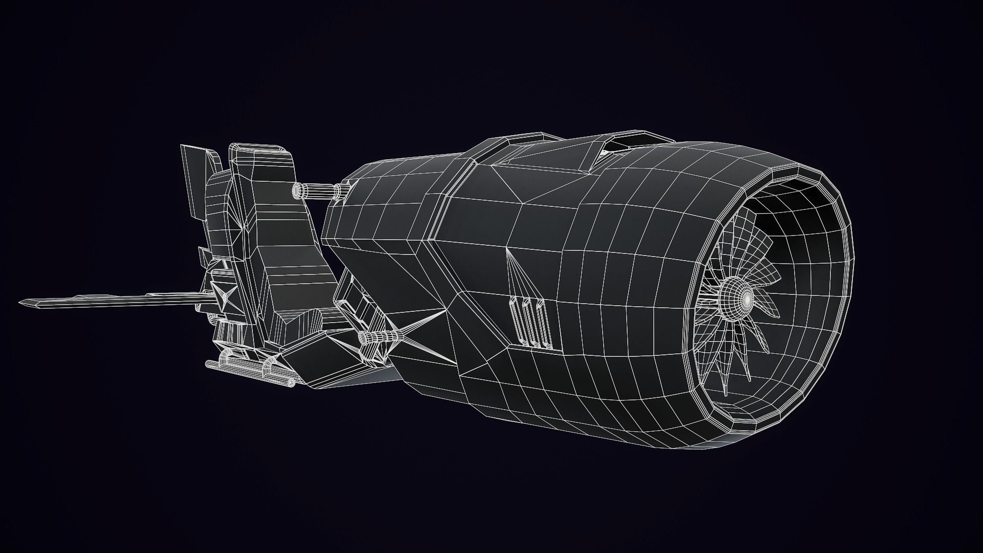 Hoverbike - The Rocket Free low-poly 3D model_1