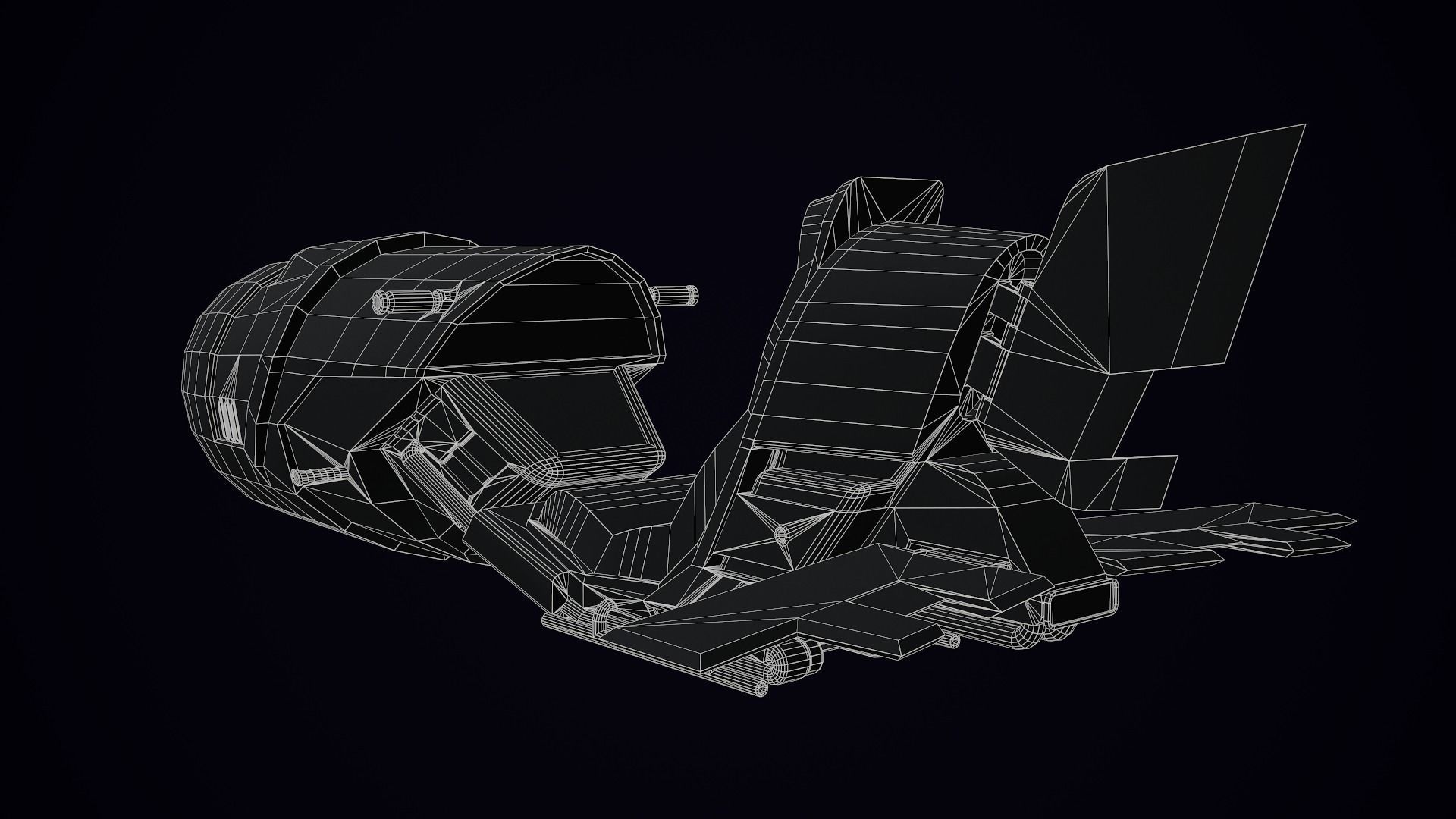 Hoverbike - The Rocket Free low-poly 3D model_3