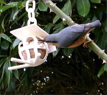 bird fat ball support 3D print model_2