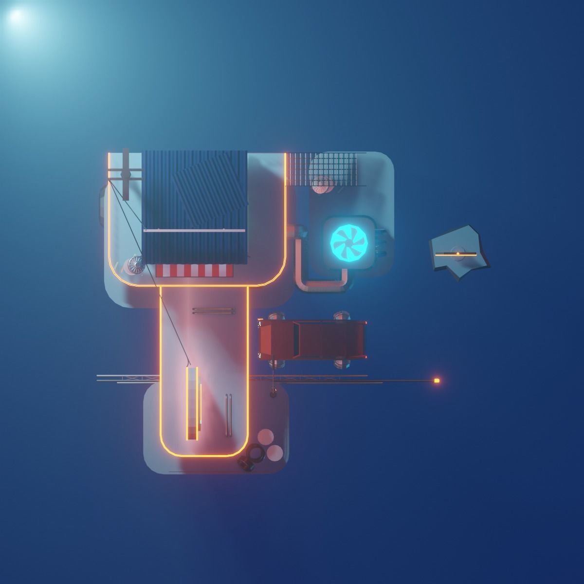 Cloud 66 Low-poly 3D model_4