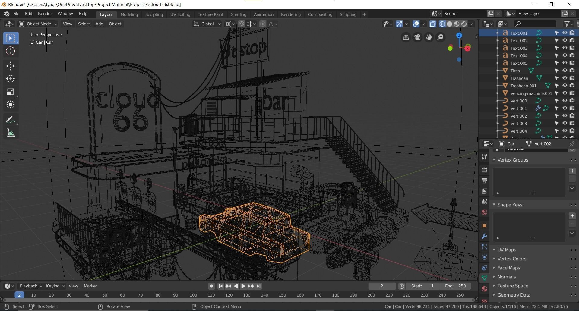 Cloud 66 Low-poly 3D model_3