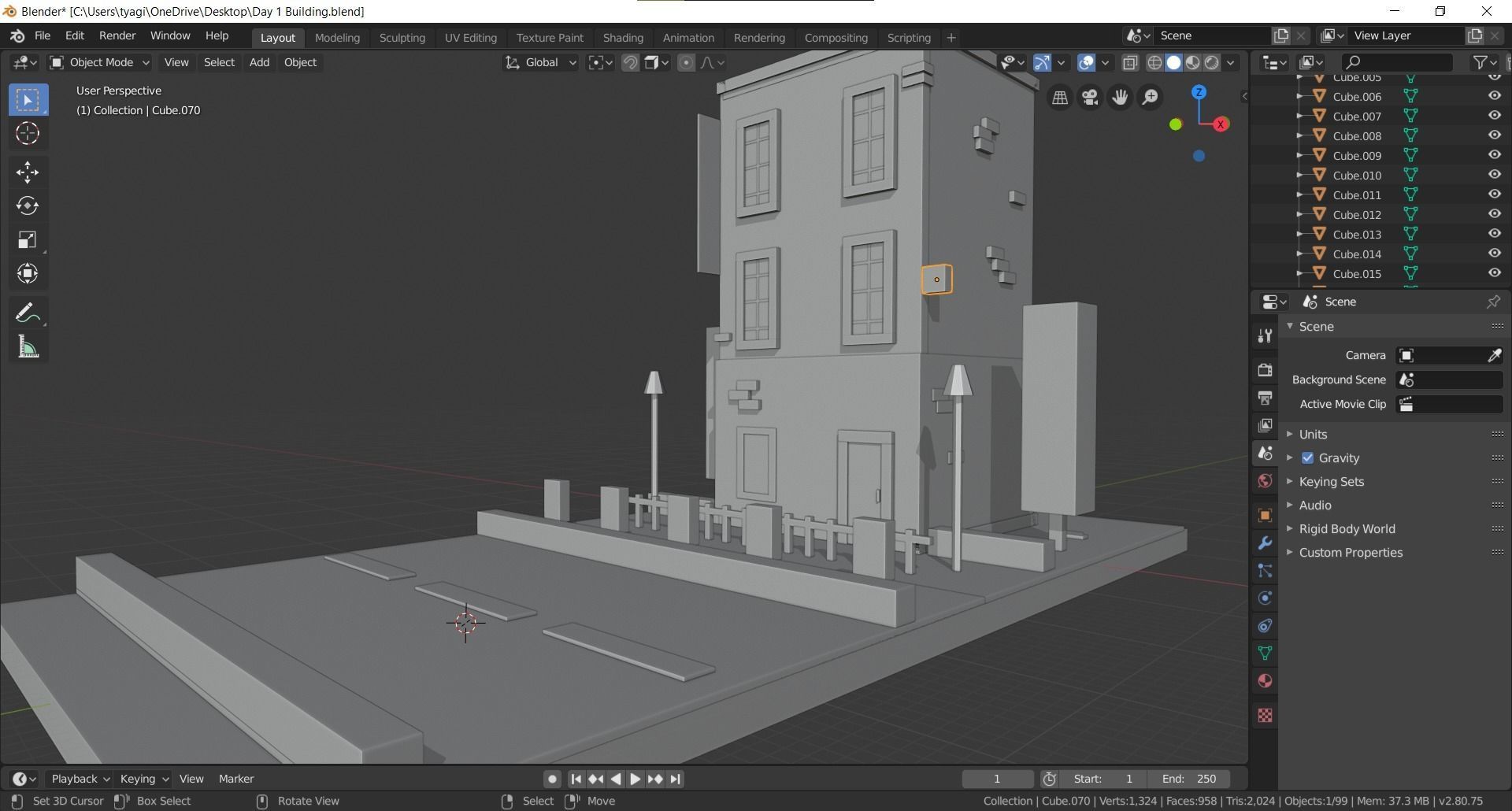 Household Colony Low-poly 3D model_3