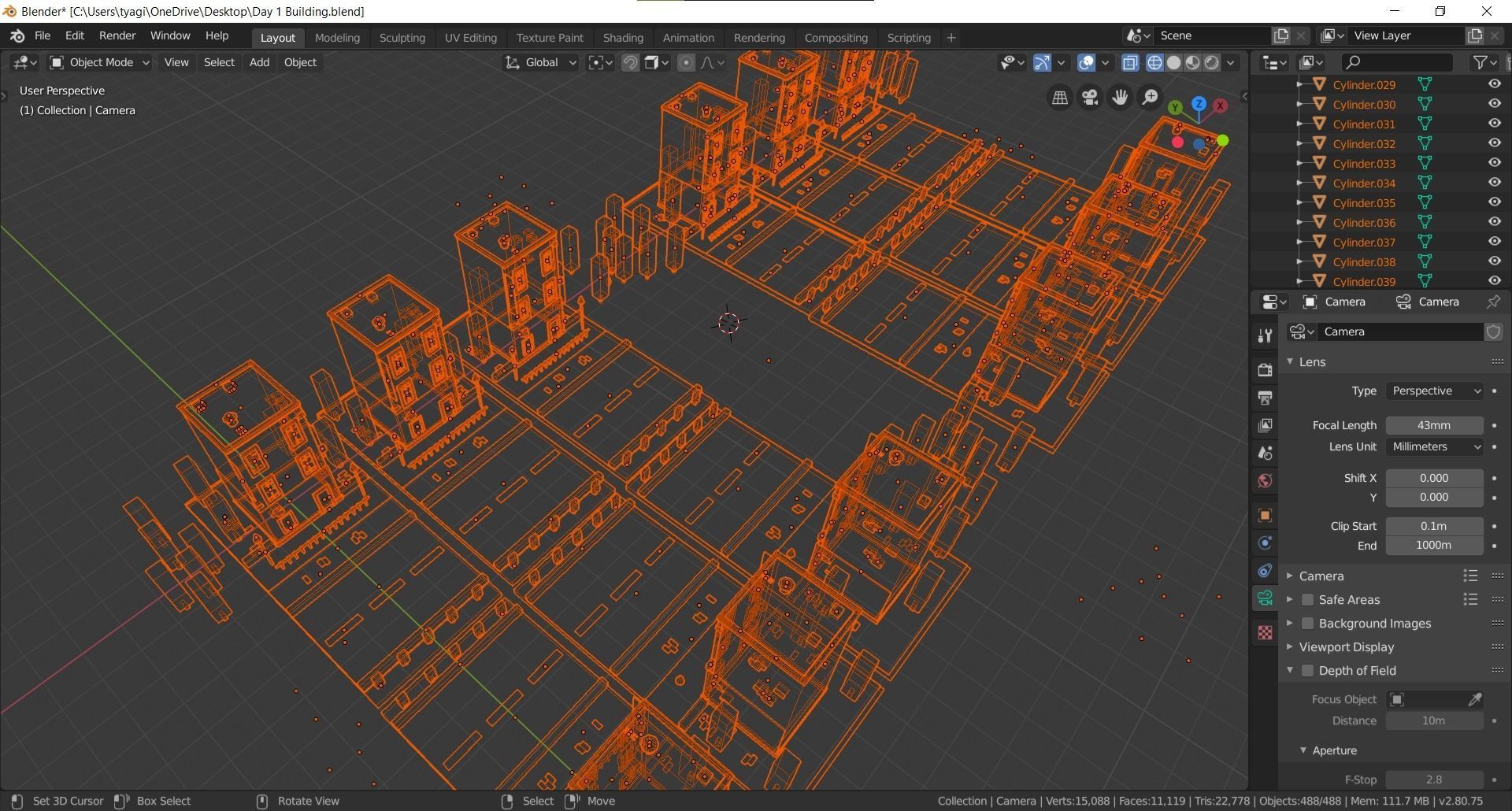 Household Colony Low-poly 3D model_5