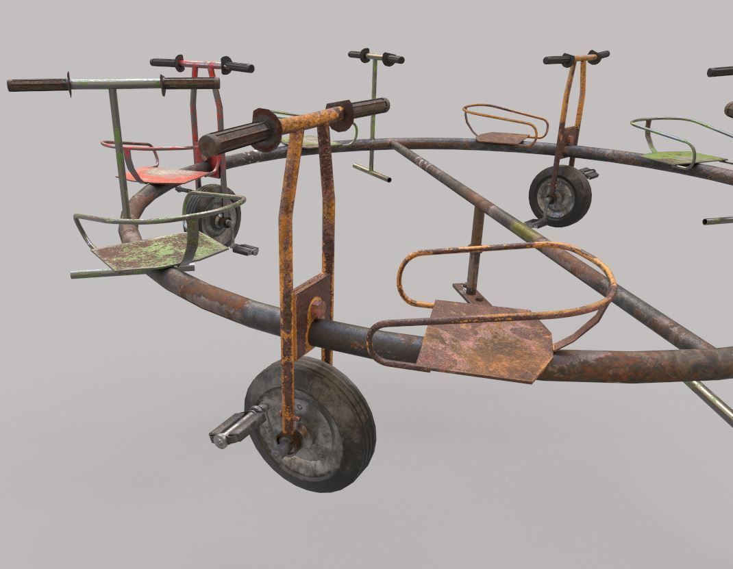 Old Bicycle Merry-Go-Round 3D model_3