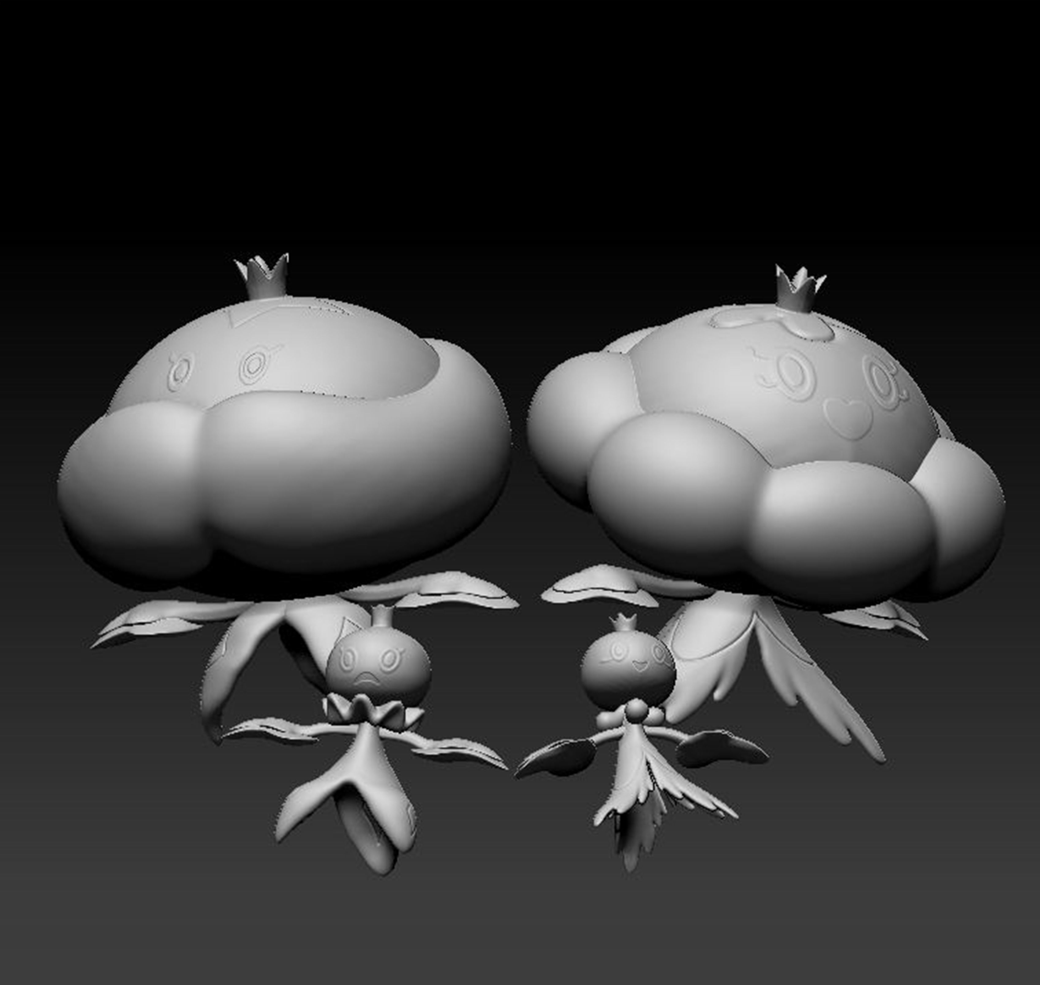 Pokemon Frillish and Jellicent 3D print model_6