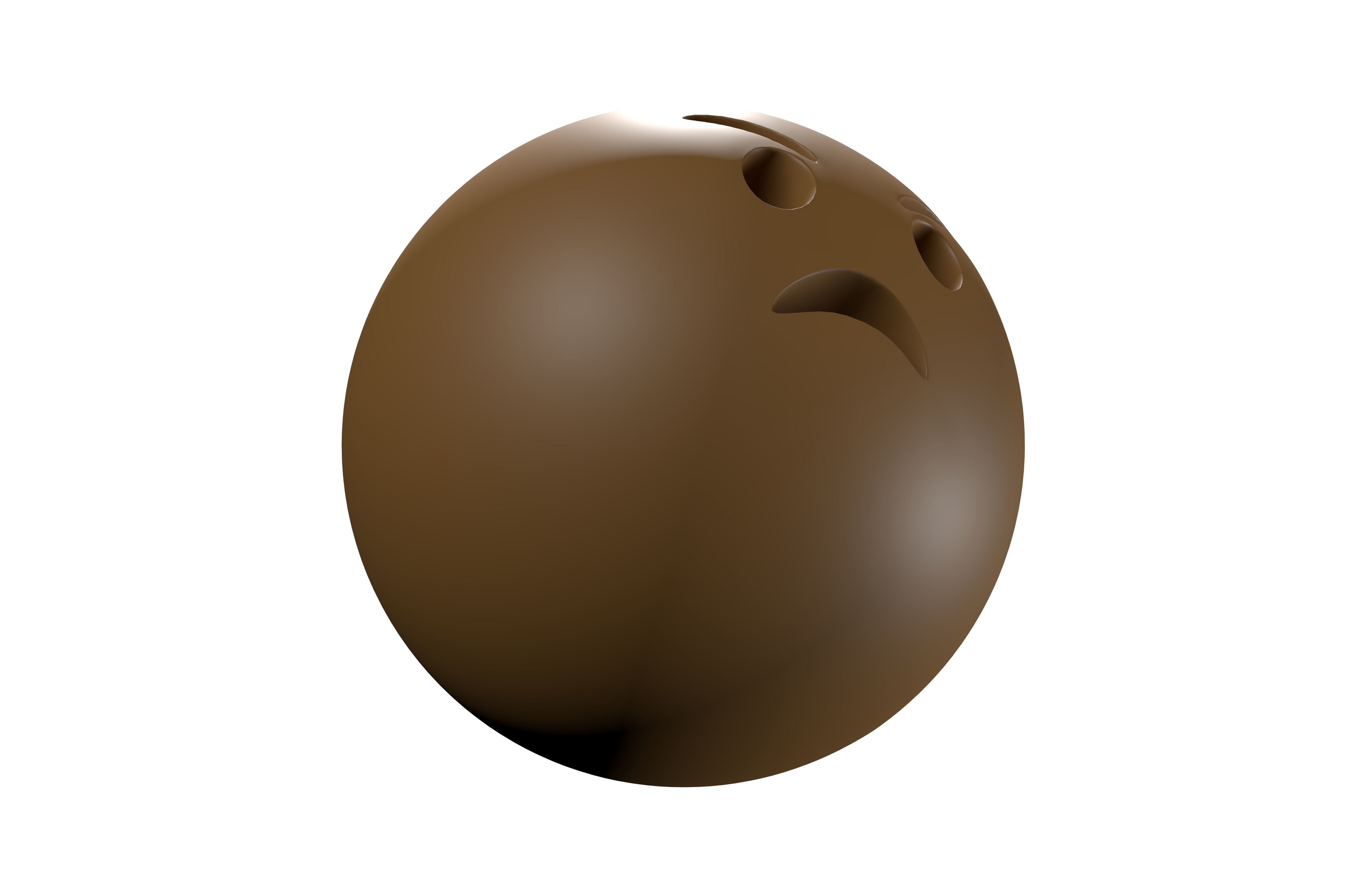 Angry Face 04 Low-poly 3D model_4