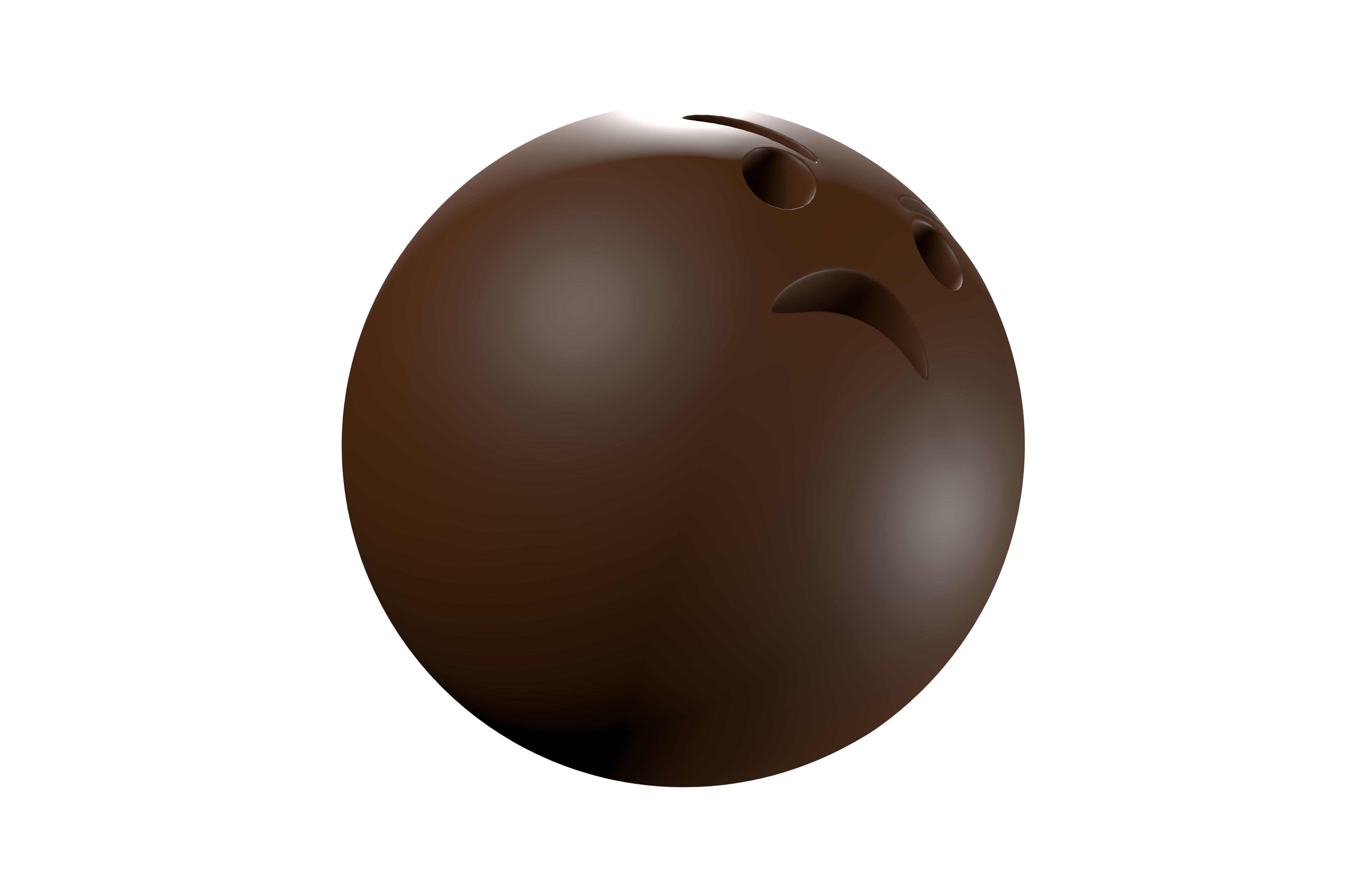 Angry Face 05 Low-poly 3D model_4