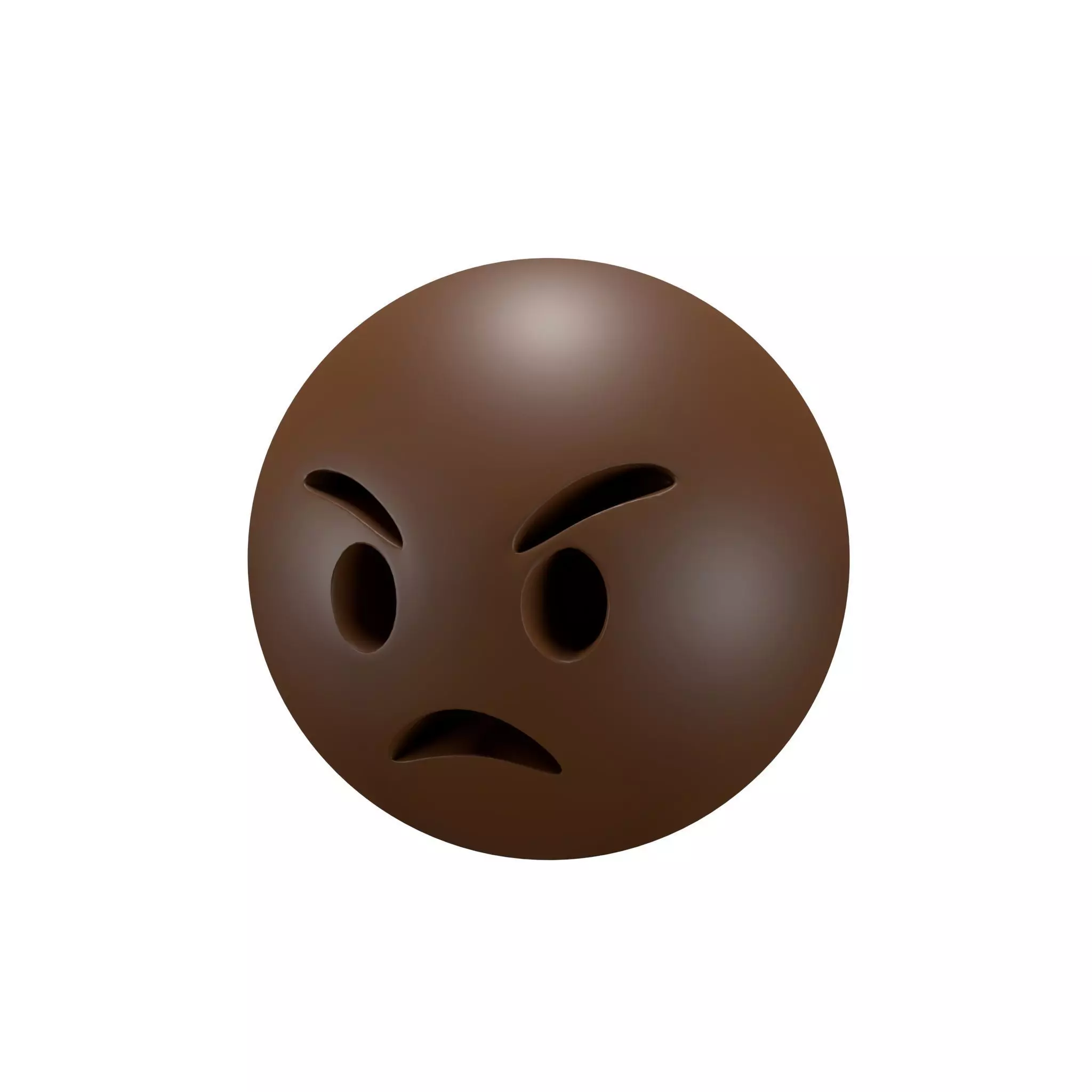 Angry Face 05 Low-poly 3D model_0