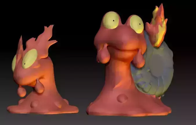 Pokemon Slugma and Magcargo