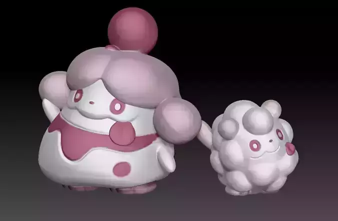 Pokemon Swirlix and Slurpuff