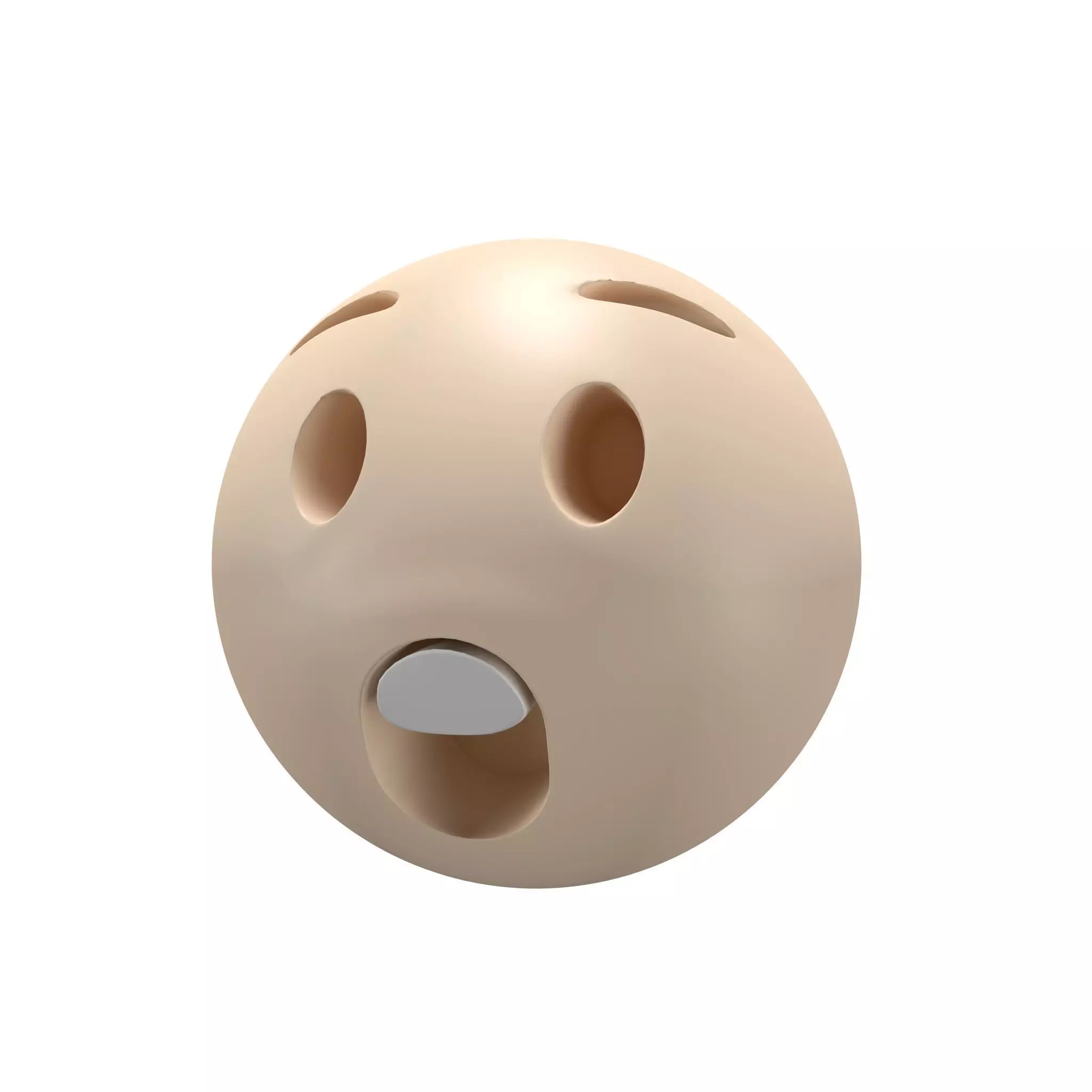 Astonished Face 02 Low-poly 3D model_0