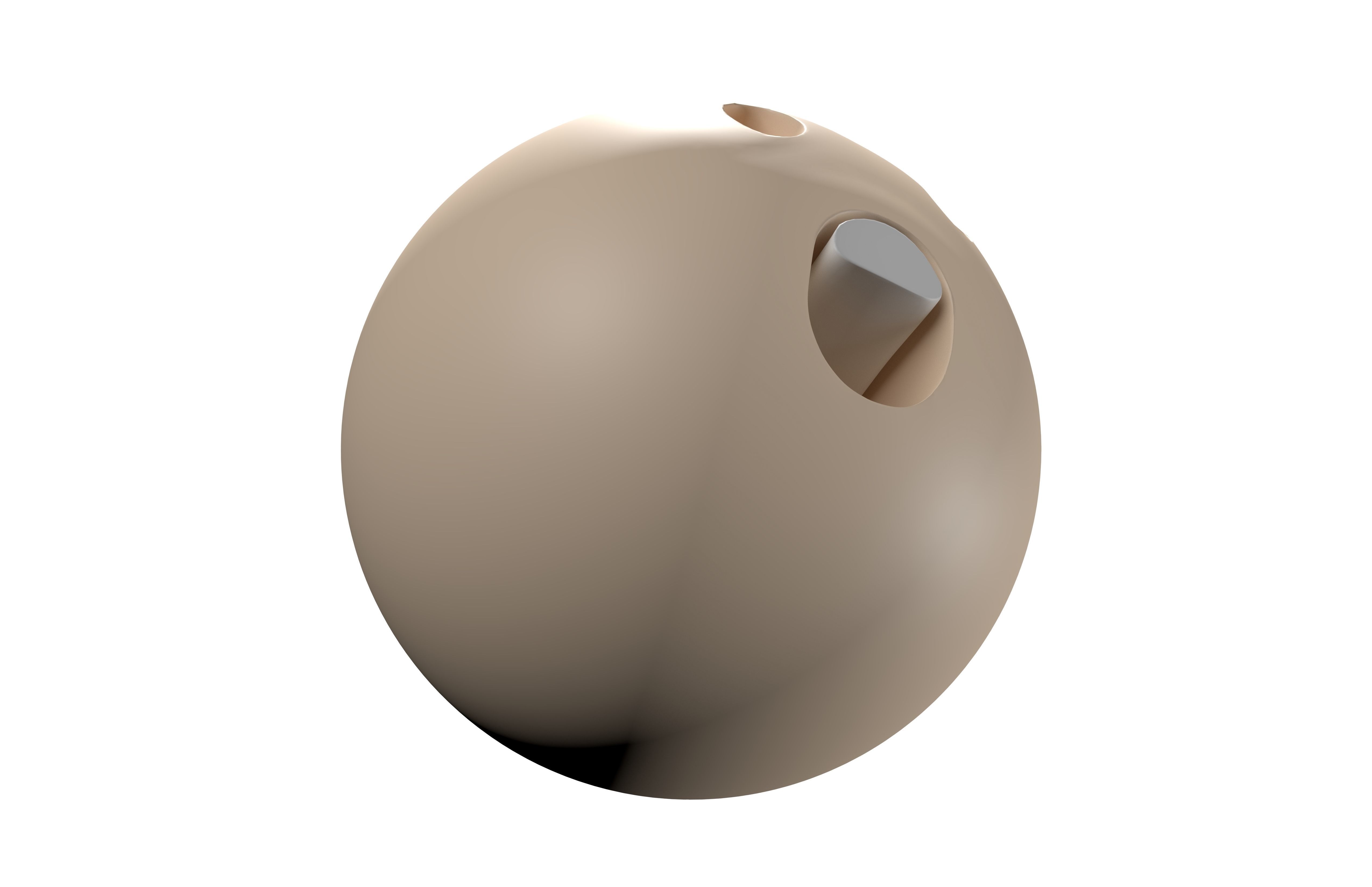 Astonished Face 02 Low-poly 3D model_4