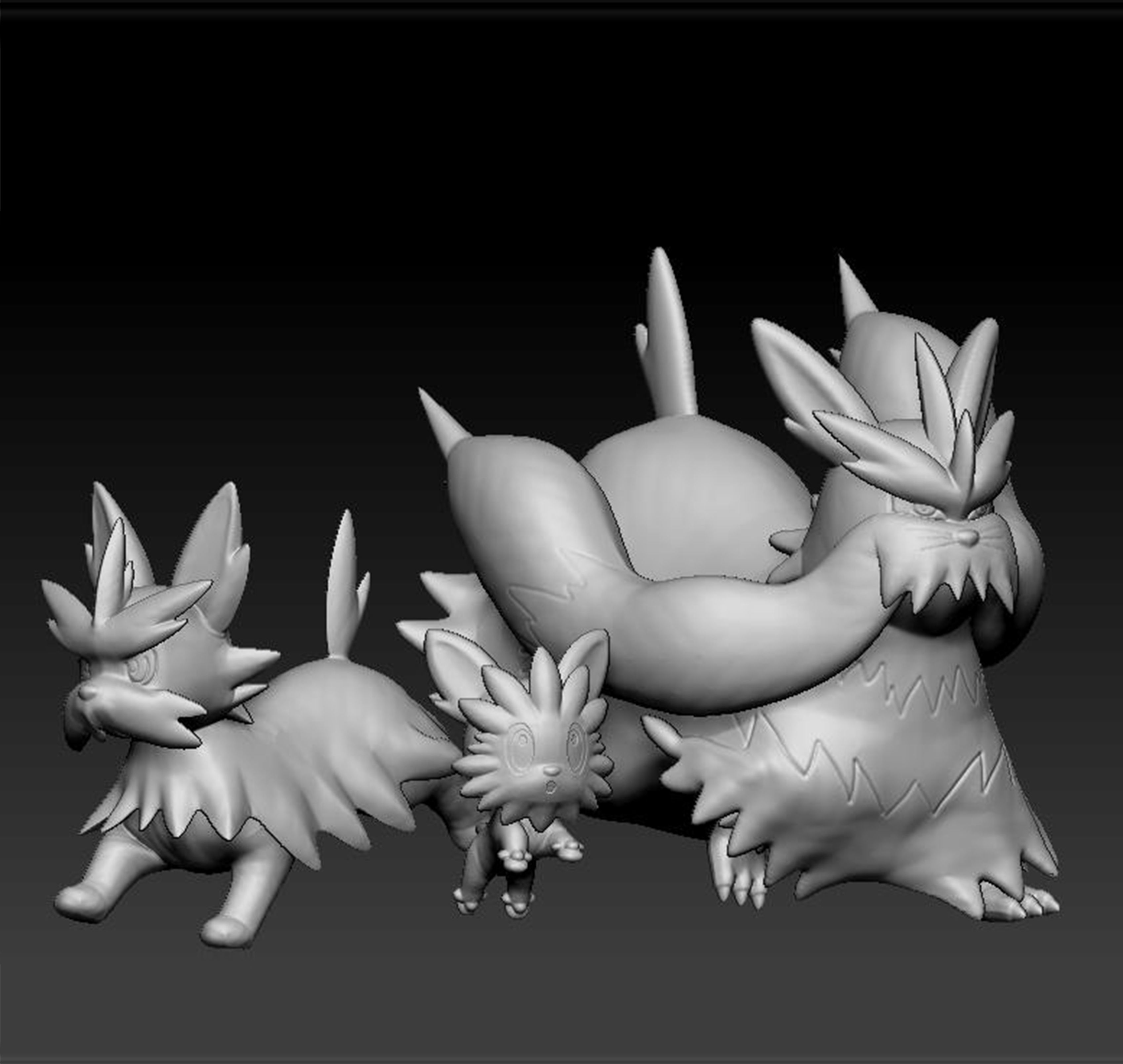 Pokemon Lilipup Herdier and Stoutland 3D print model_1
