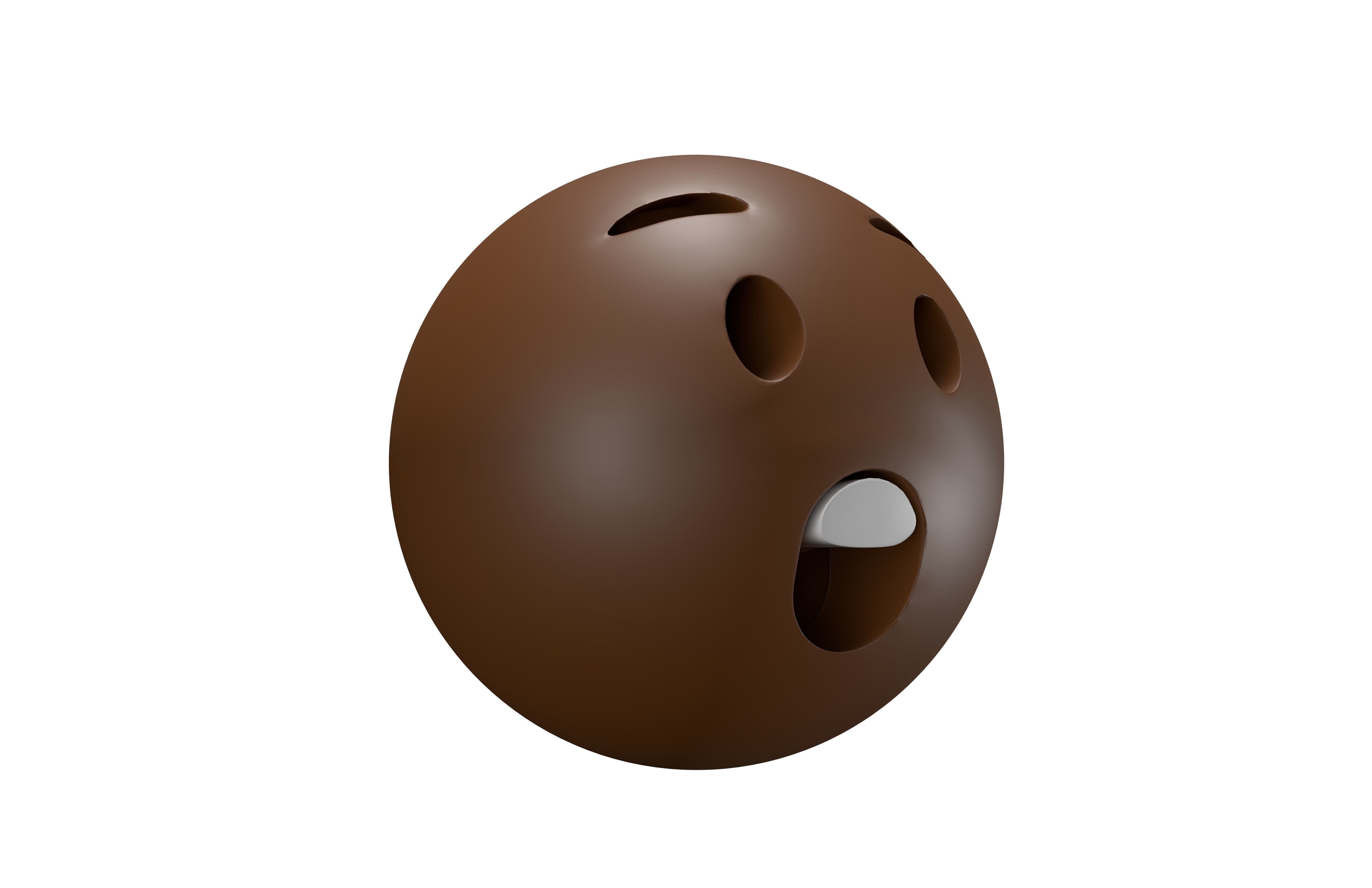 Astonished Face 04 Low-poly 3D model_3