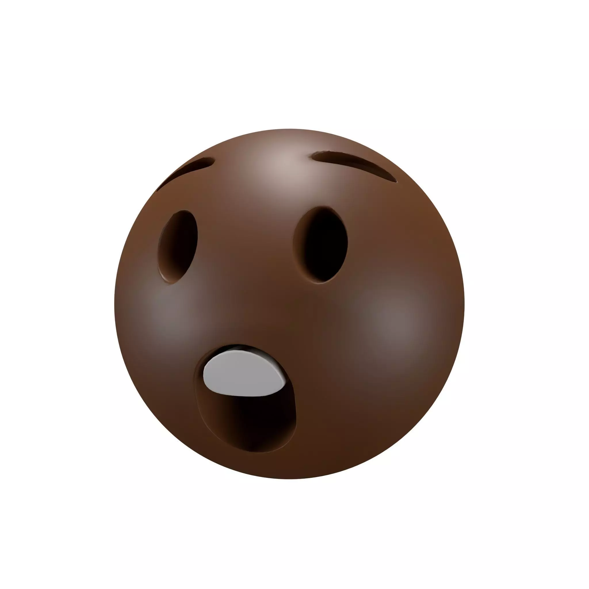 Astonished Face 04 Low-poly 3D model_0