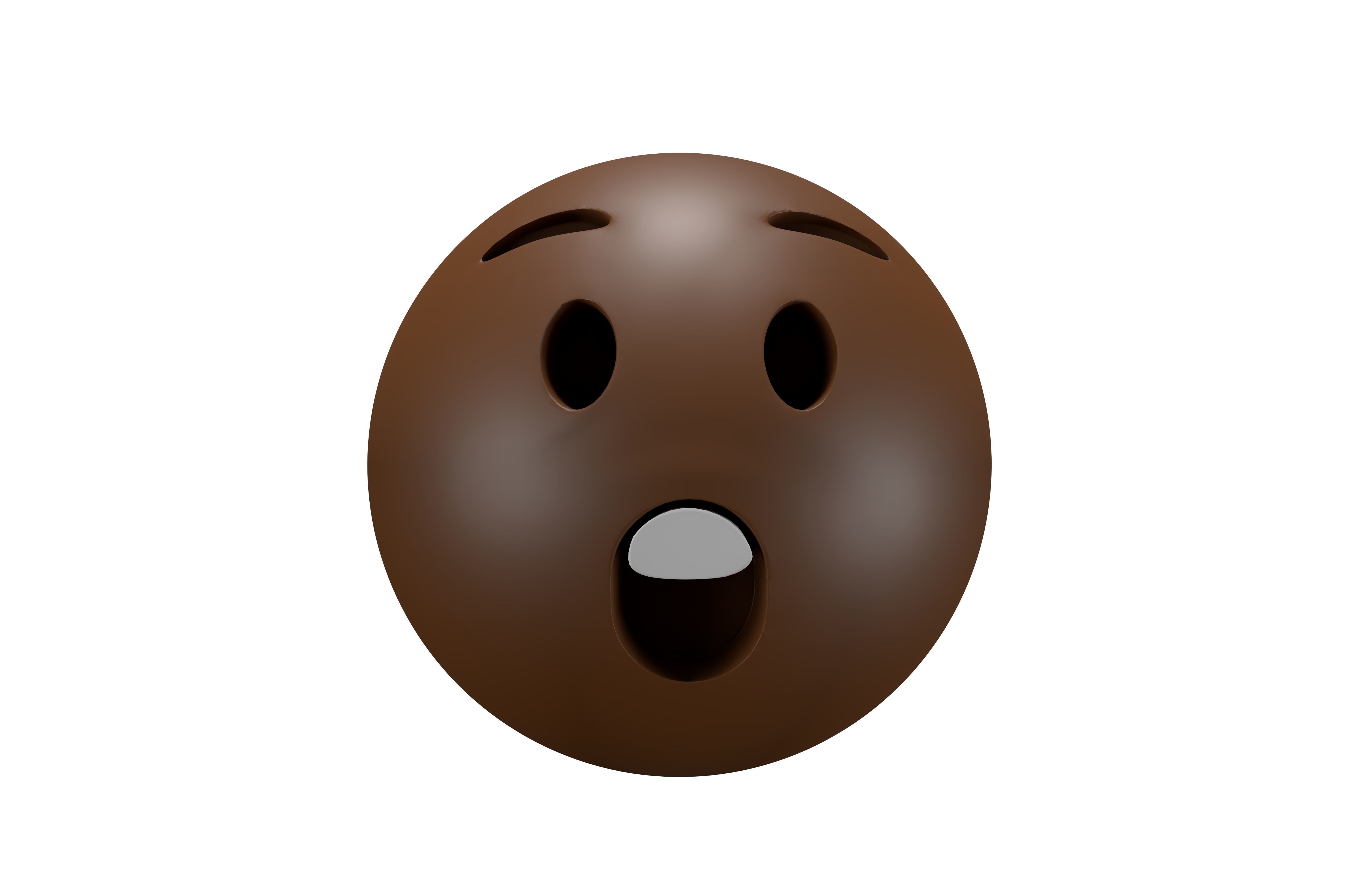 Astonished Face 04 Low-poly 3D model_2