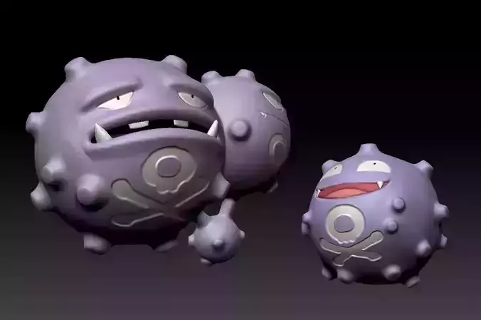 Pokemon Koffing and Weezing
