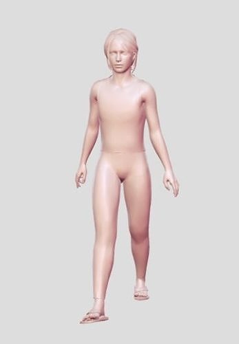 Walking woman statue 3D print model