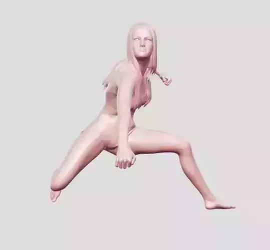 Woman fighter statue