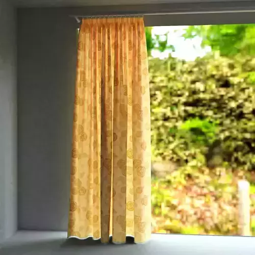 Flower pattern curtains full window  