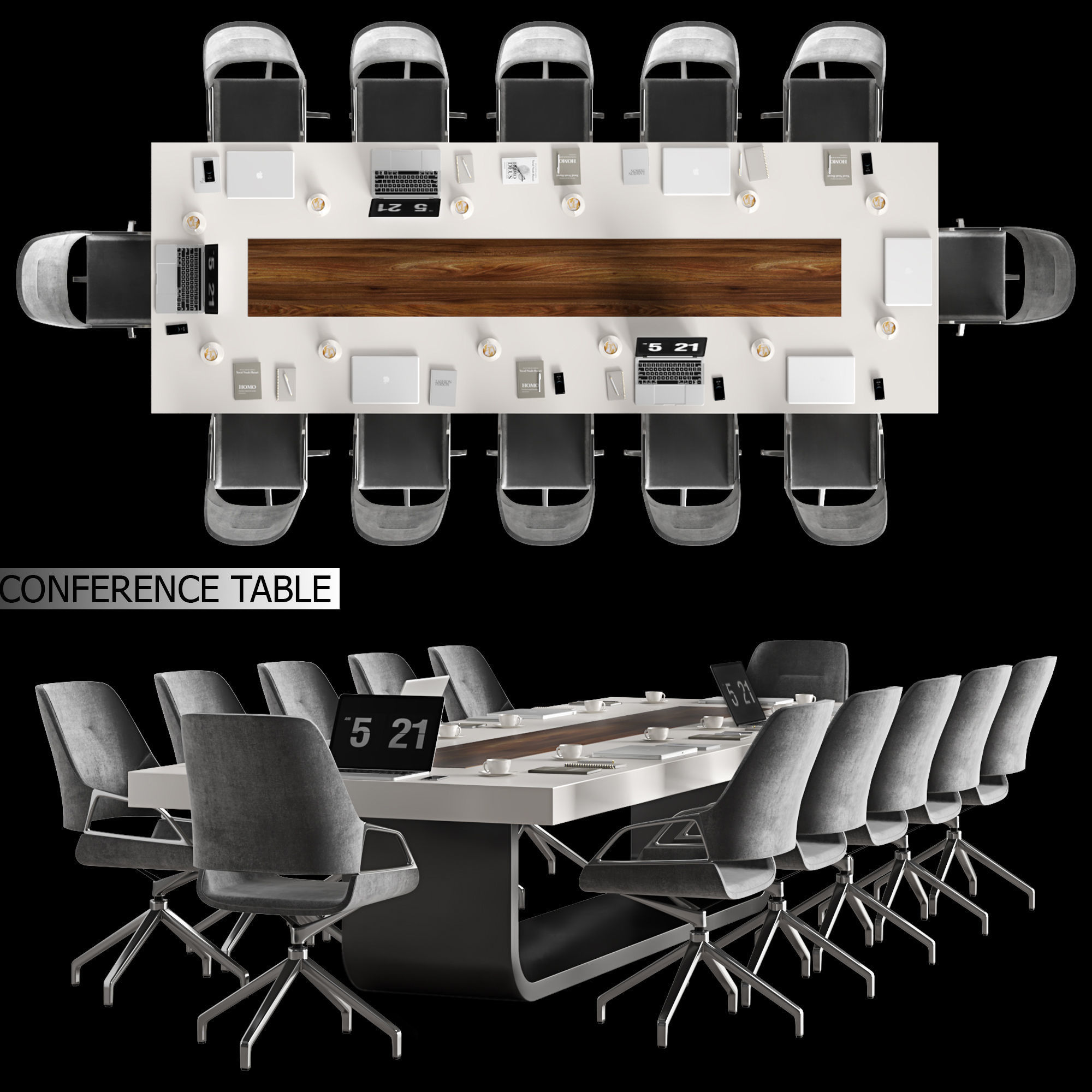 conference table 03 3D model_1