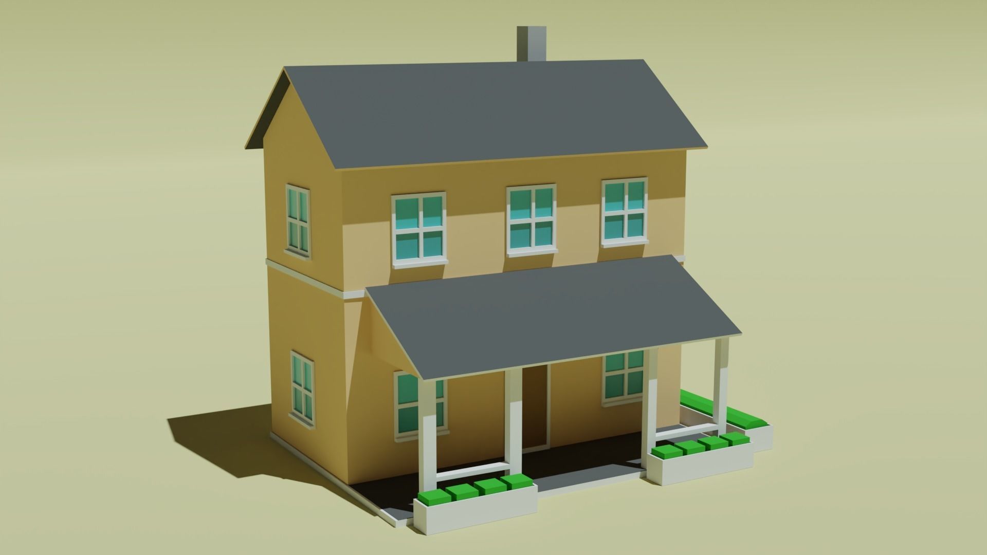 10 House Pack Low Poly  Low-poly 3D model_8
