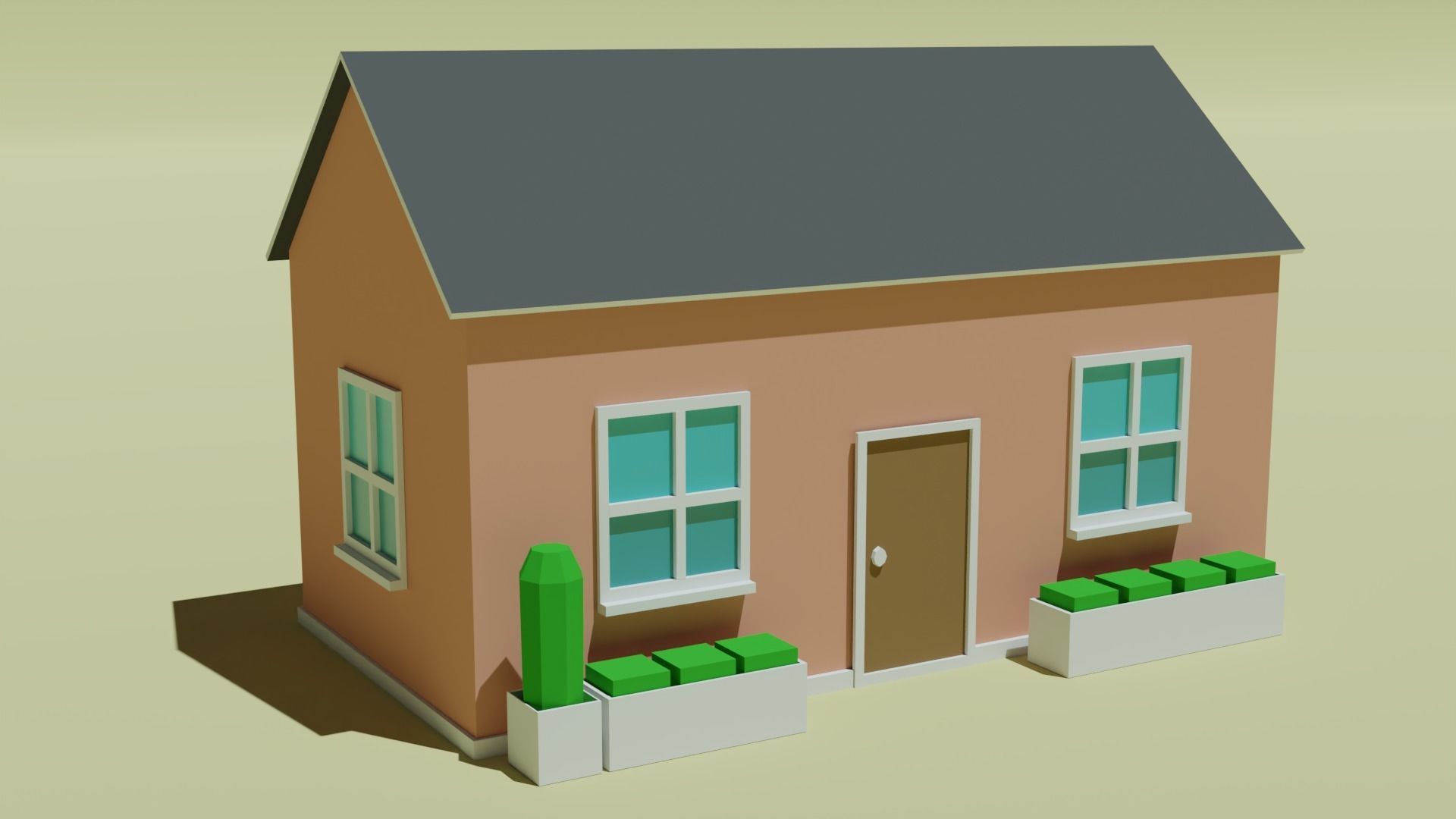 10 House Pack Low Poly  Low-poly 3D model_5
