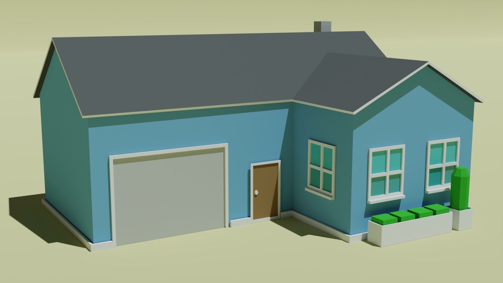10 House Pack Low Poly  Low-poly 3D model_6