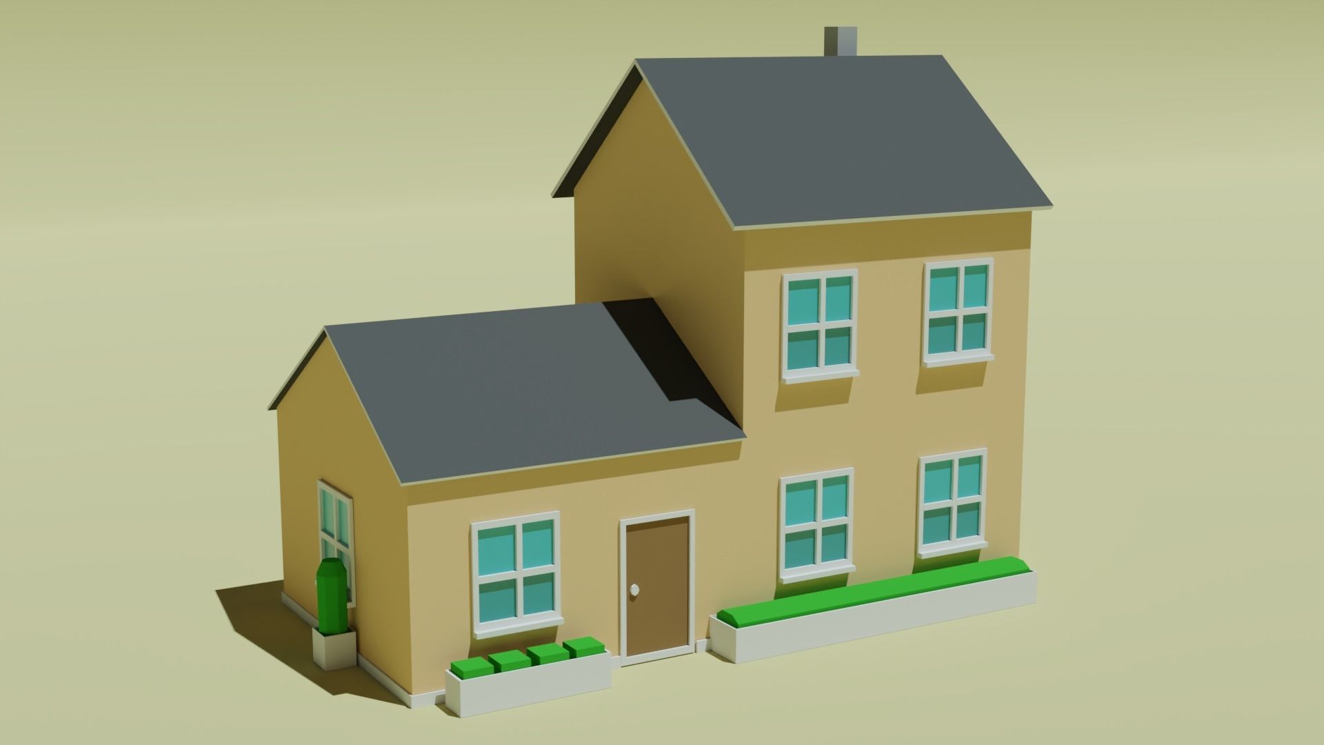 10 House Pack Low Poly  Low-poly 3D model_2