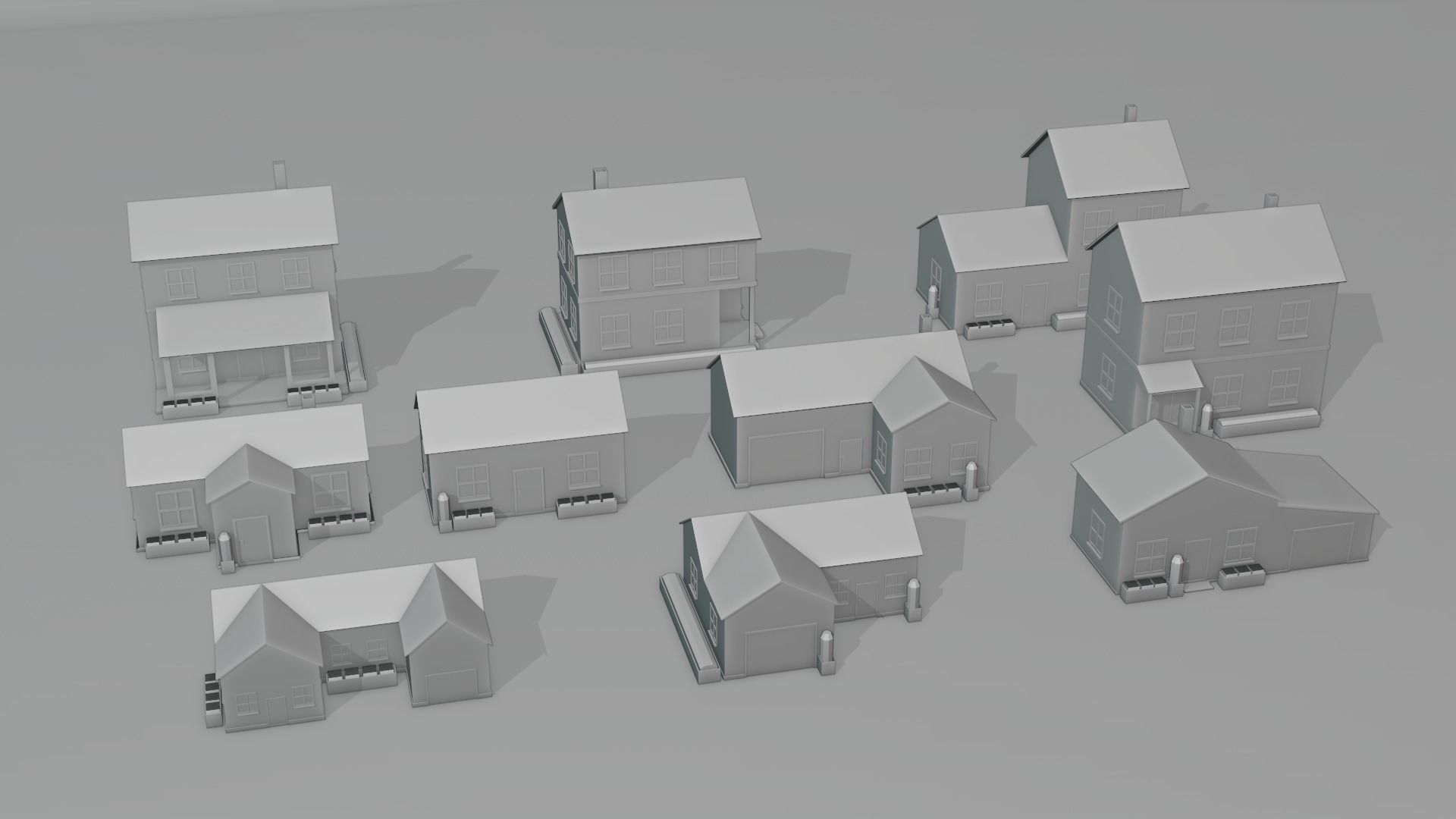 10 House Pack Low Poly  Low-poly 3D model_11