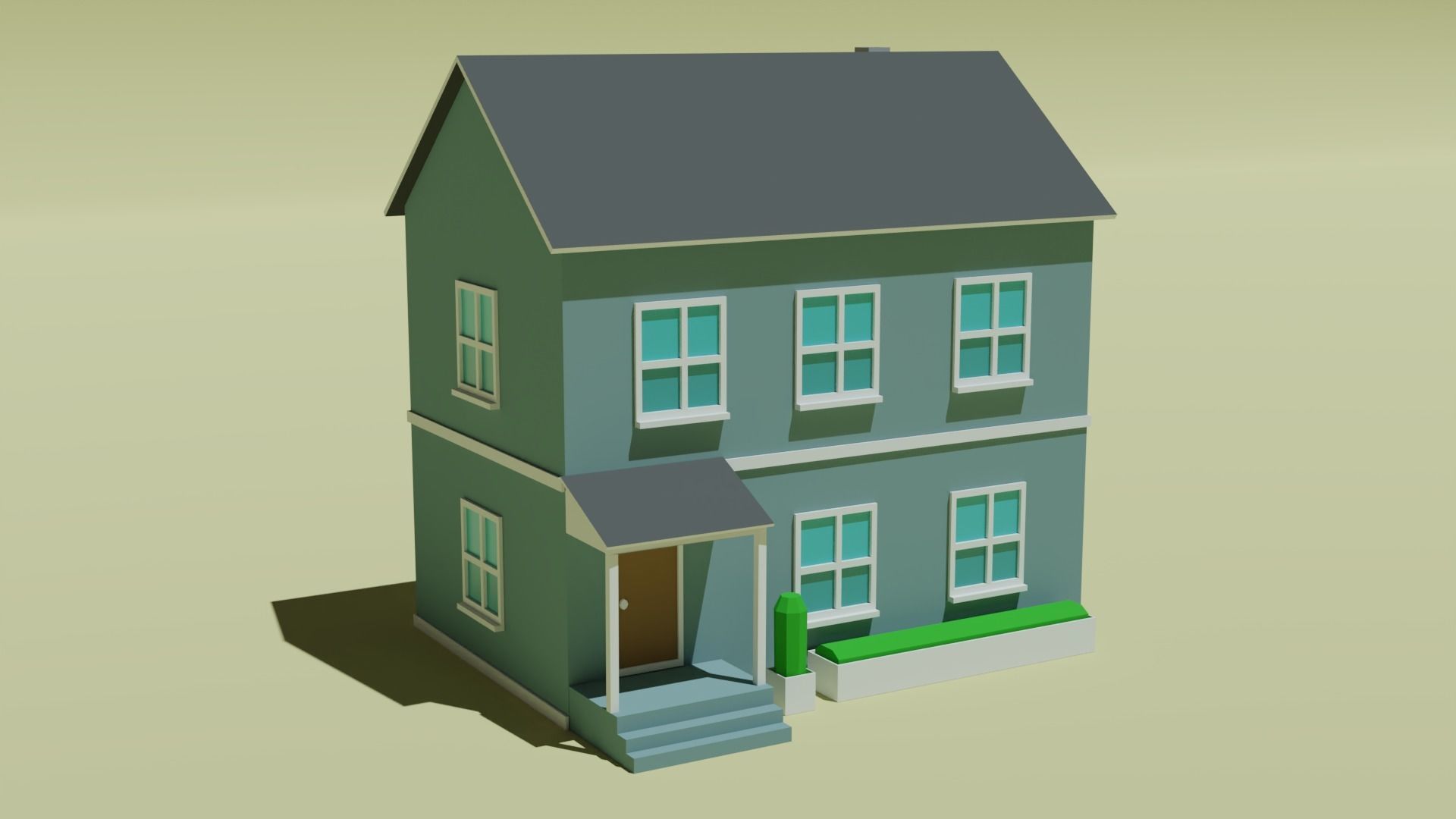 10 House Pack Low Poly  Low-poly 3D model_7