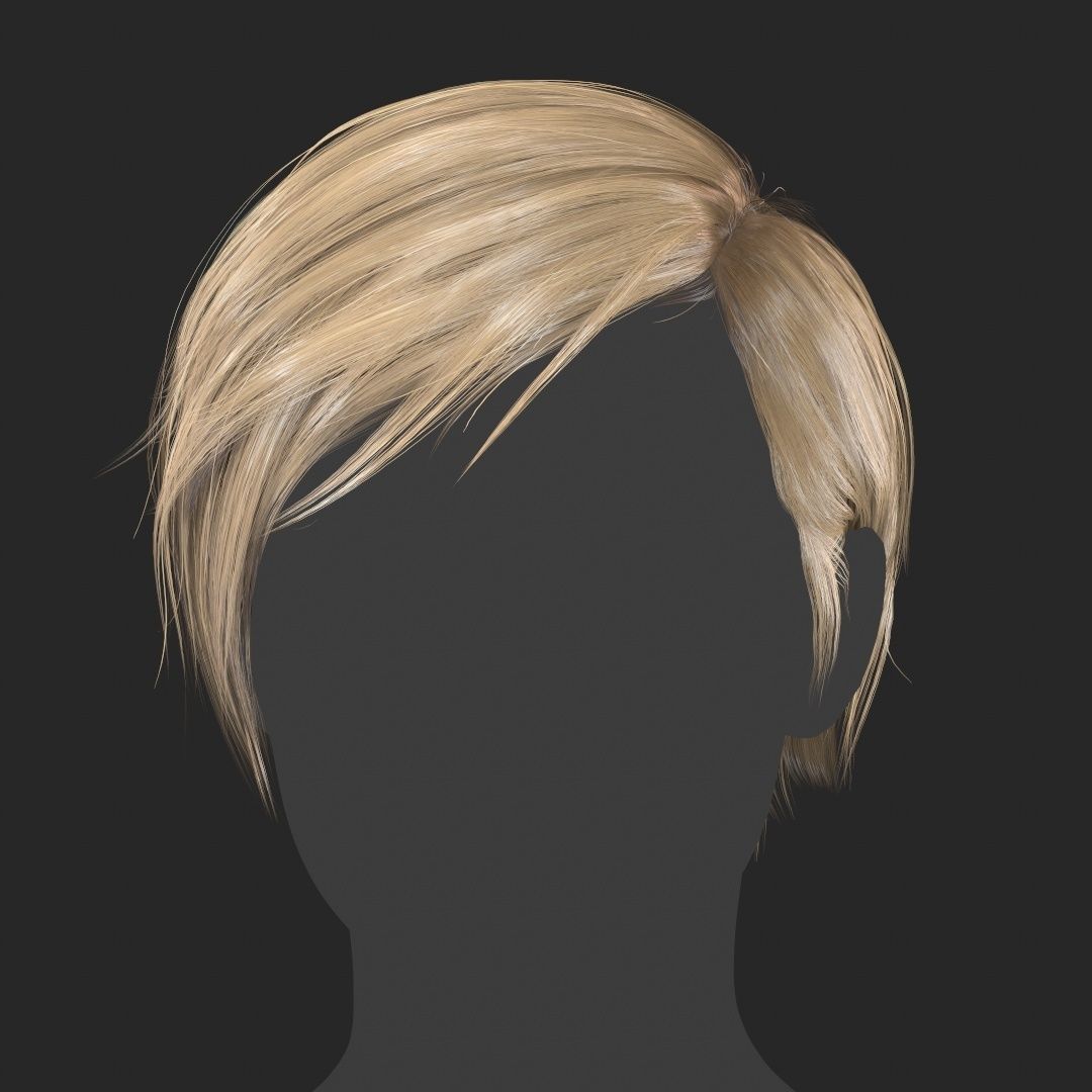 Hair - Pixie - Gen2 Low-poly 3D model_2
