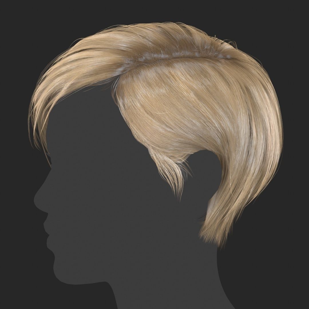 Hair - Pixie - Gen2 Low-poly 3D model_12