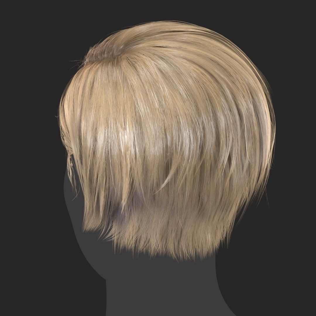 Hair - Pixie - Gen2 Low-poly 3D model_9