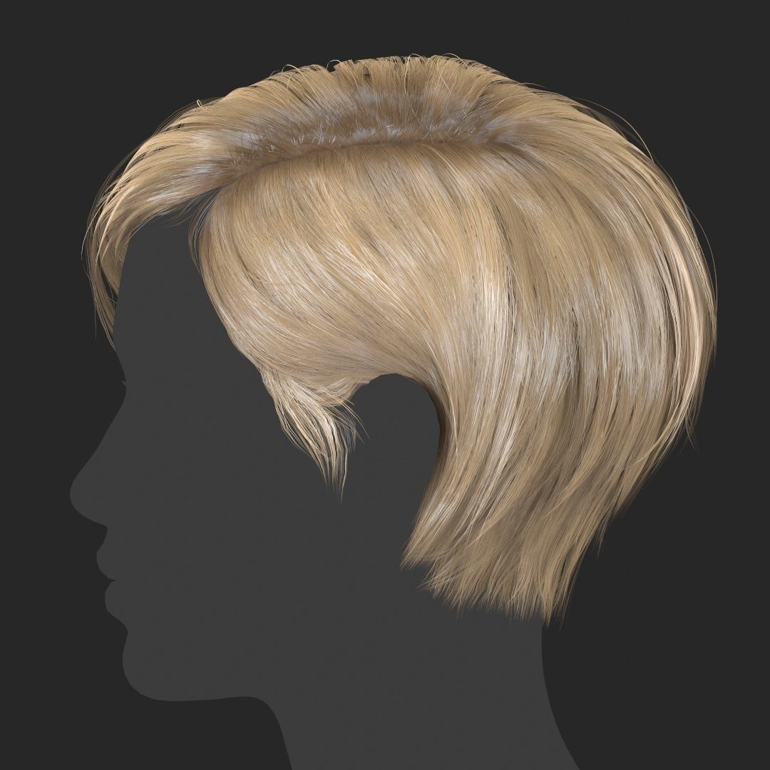Hair - Pixie - Gen2 Low-poly 3D model_11