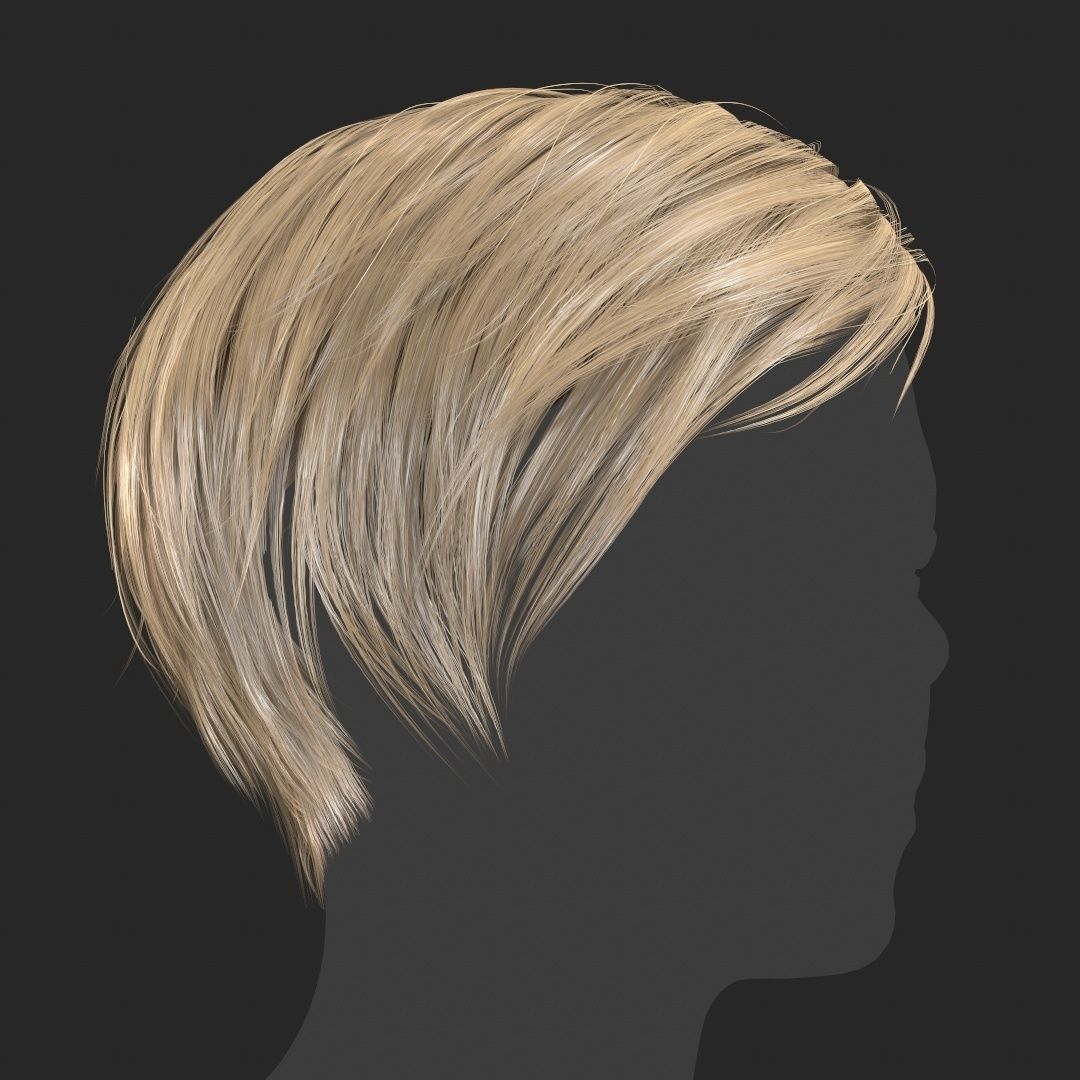 Hair - Pixie - Gen2 Low-poly 3D model_16
