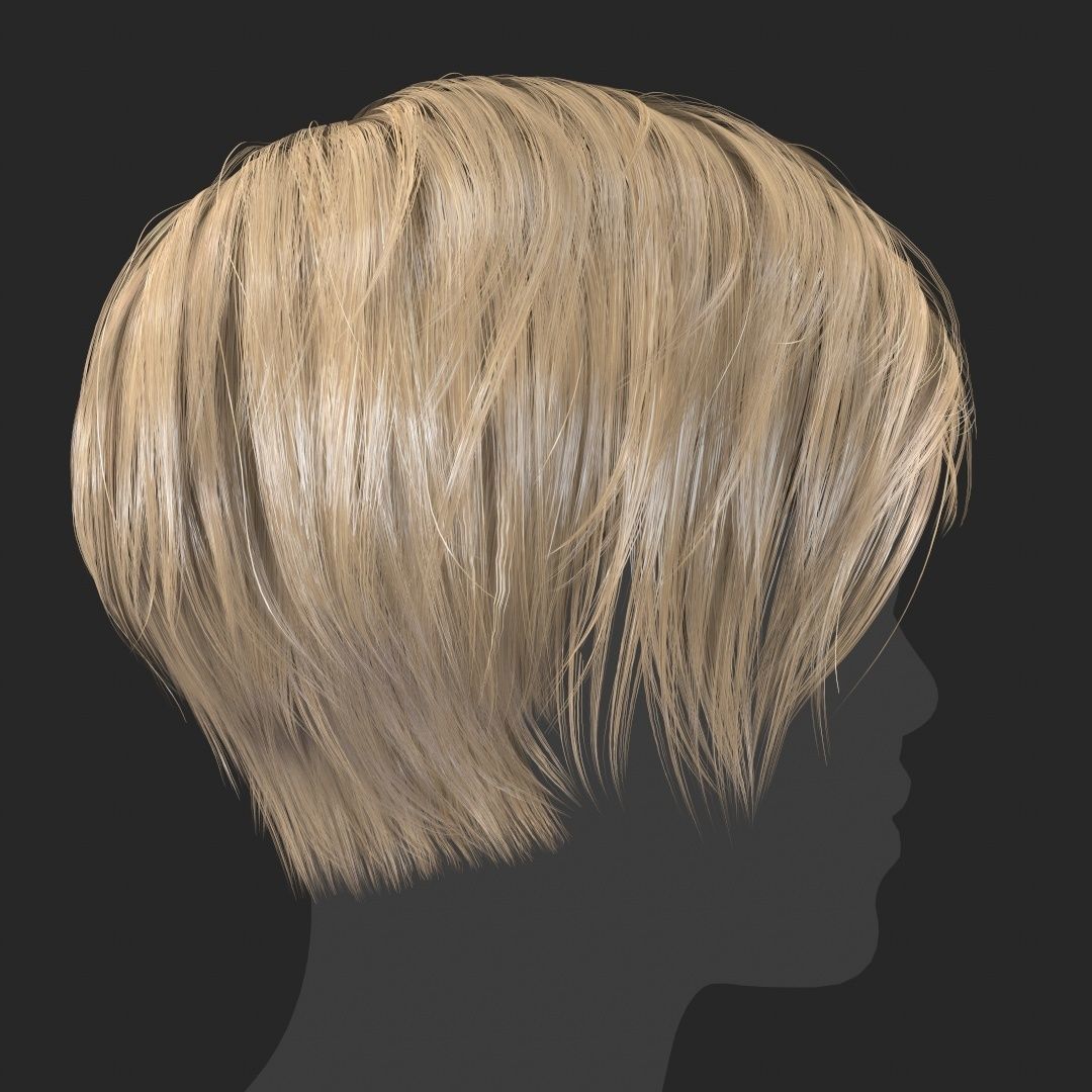 Hair - Pixie - Gen2 Low-poly 3D model_6