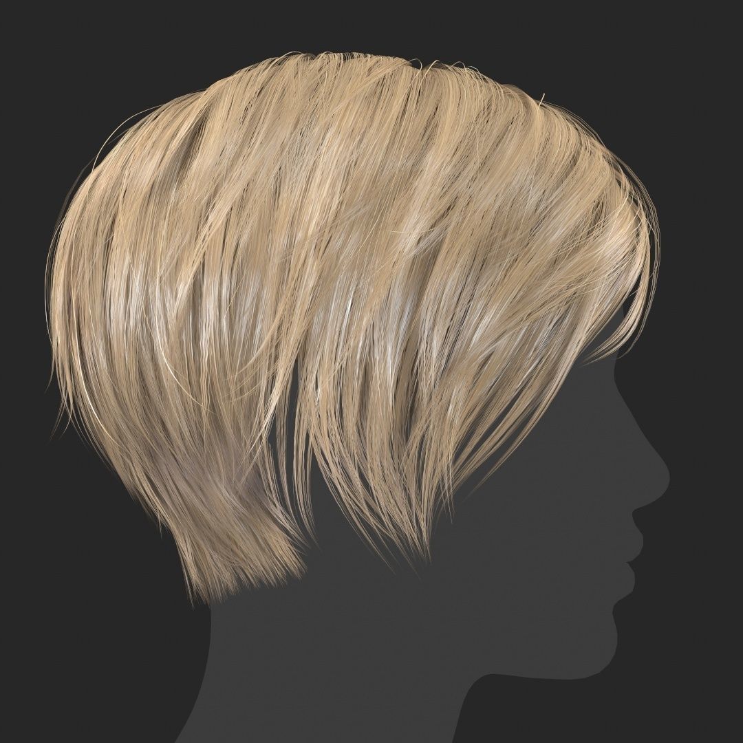 Hair - Pixie - Gen2 Low-poly 3D model_5
