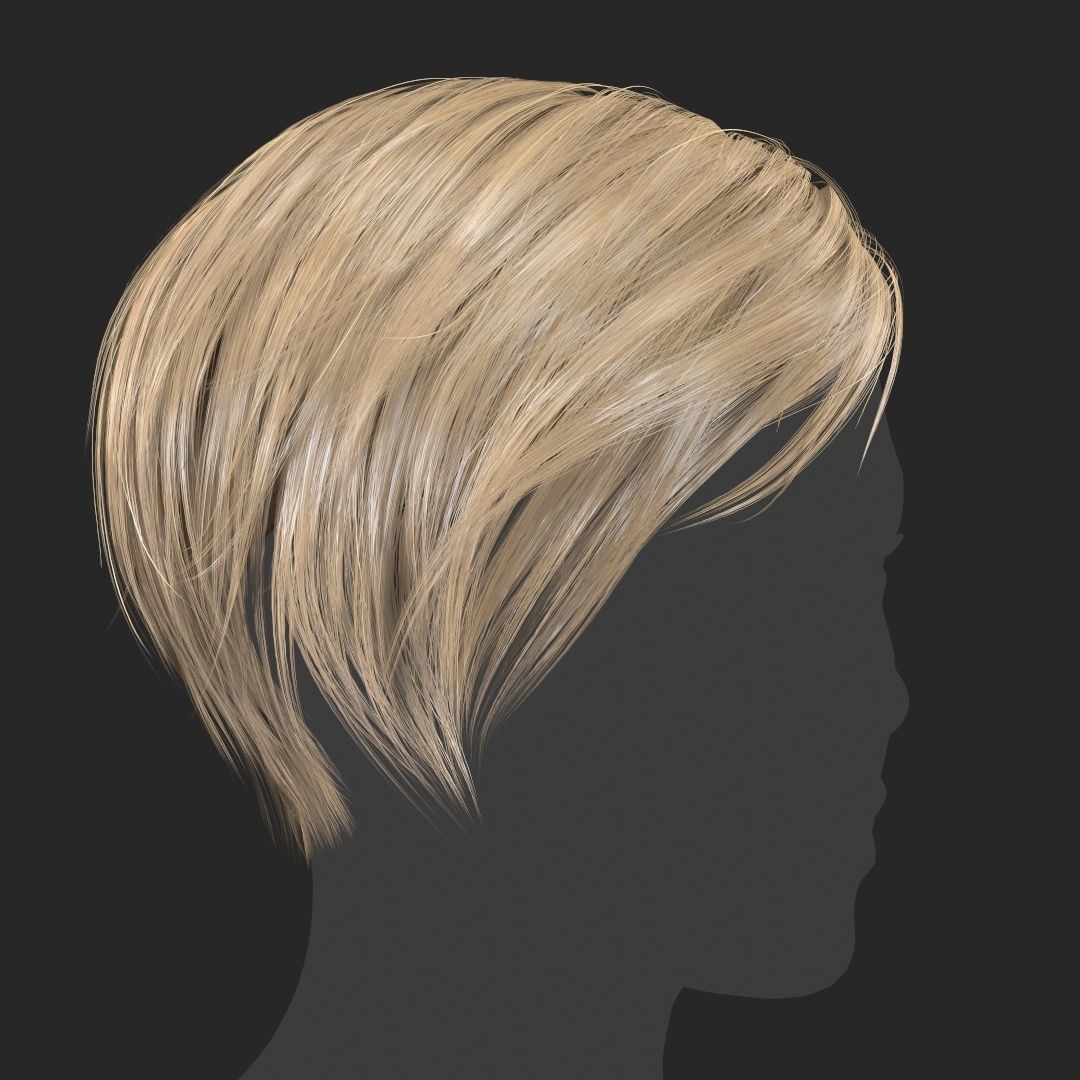 Hair - Pixie - Gen2 Low-poly 3D model_4