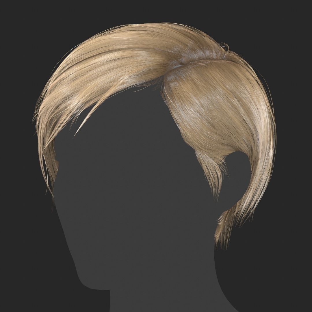 Hair - Pixie - Gen2 Low-poly 3D model_1