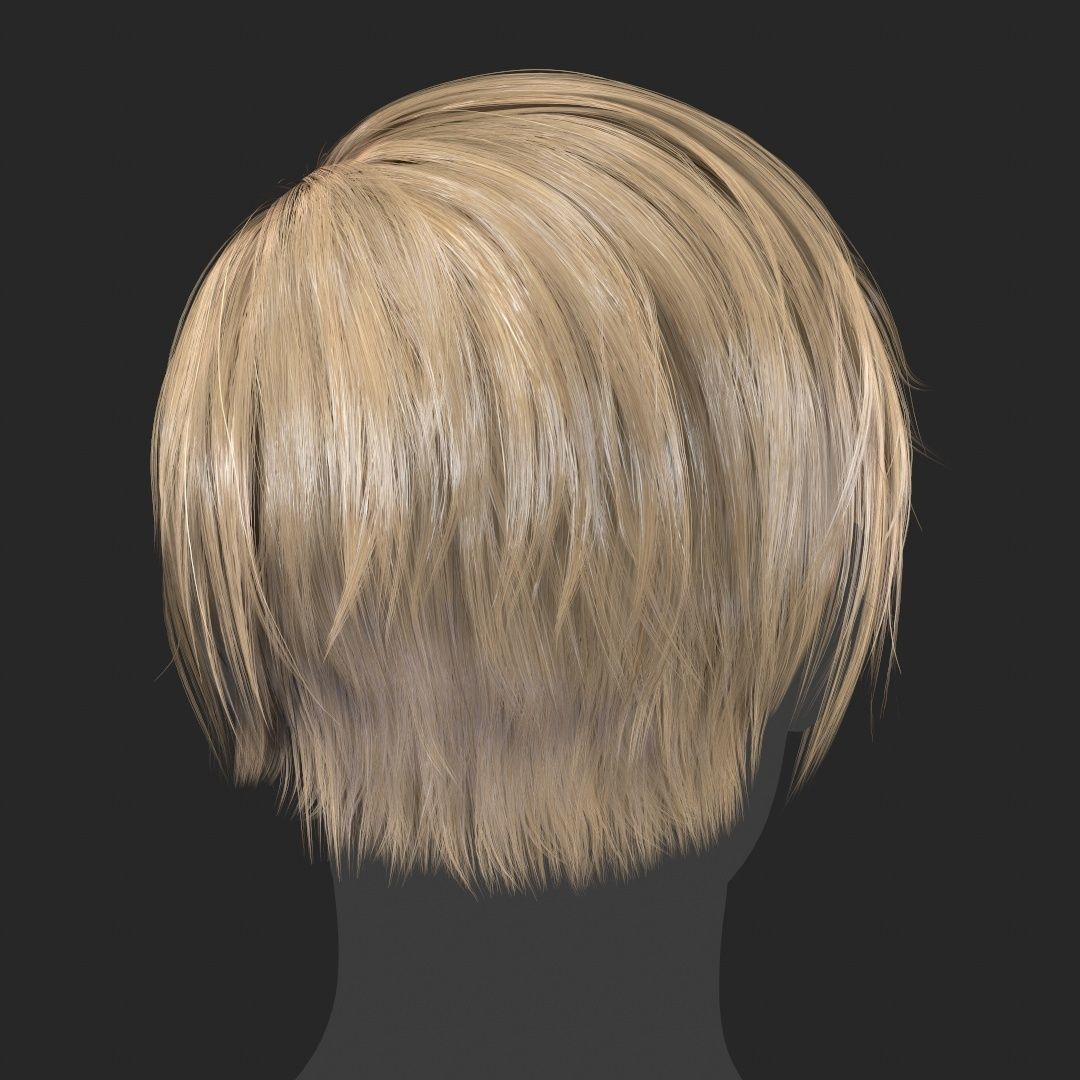 Hair - Pixie - Gen2 Low-poly 3D model_8
