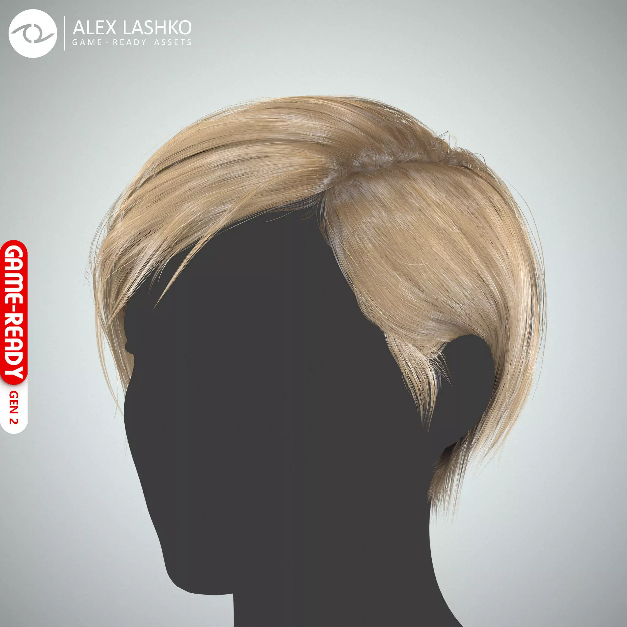 Hair - Pixie - Gen2 Low-poly 3D model_0
