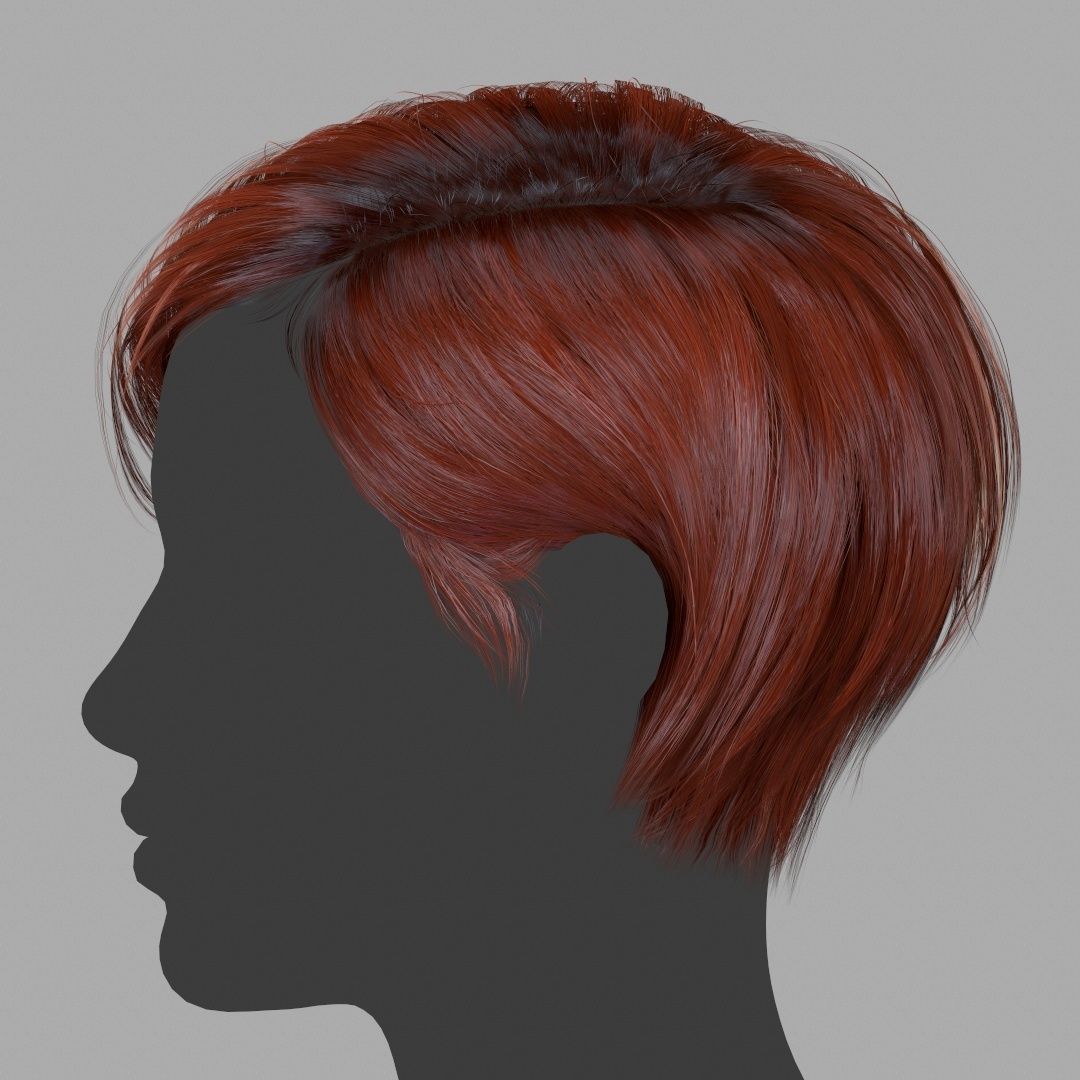 Hair - Pixie - Gen2 Low-poly 3D model_22