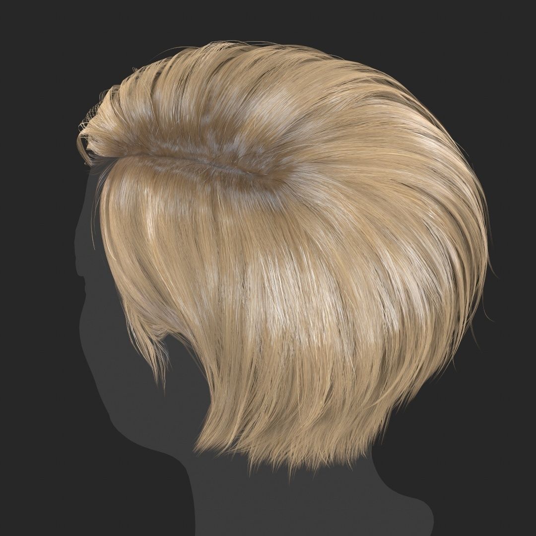 Hair - Pixie - Gen2 Low-poly 3D model_14