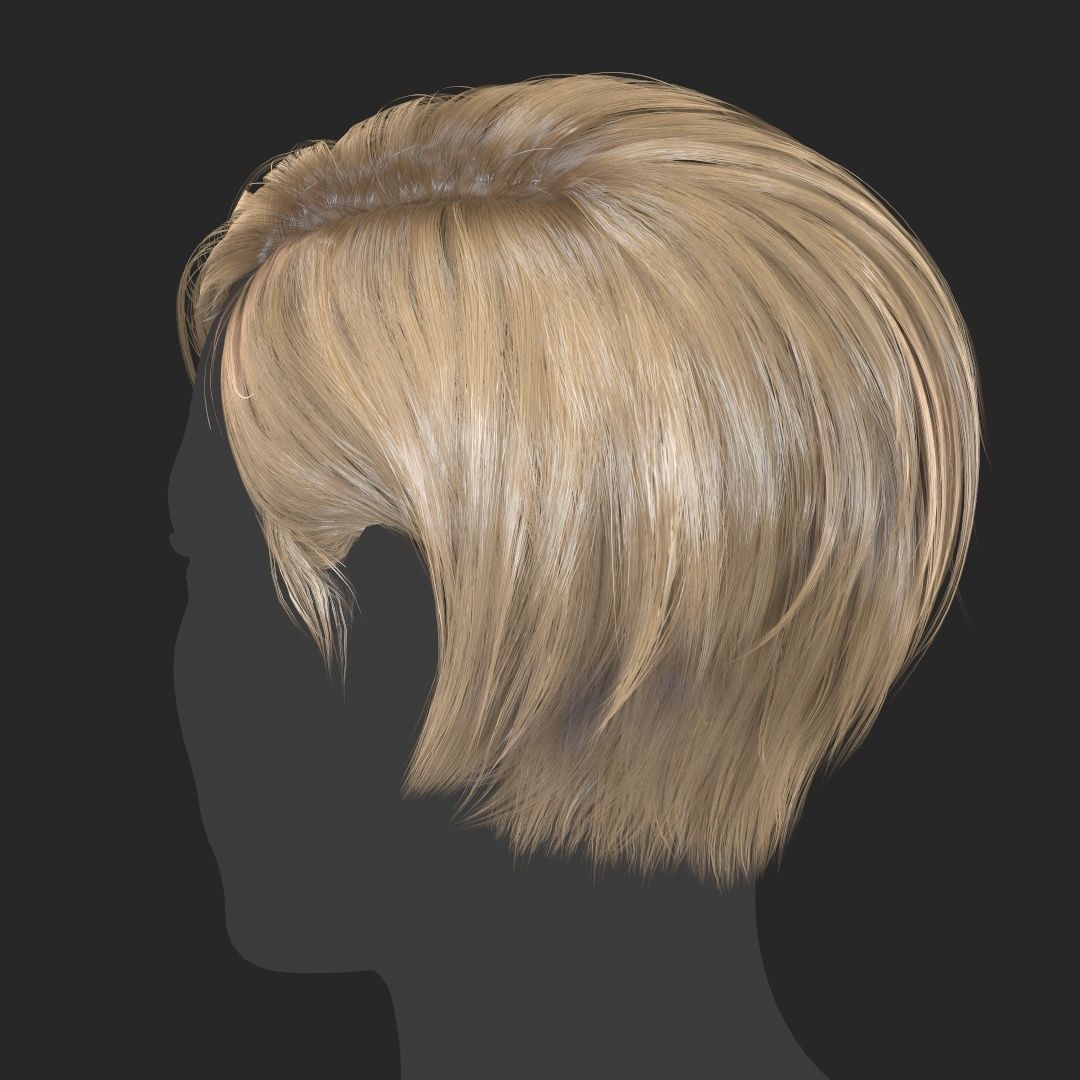 Hair - Pixie - Gen2 Low-poly 3D model_10