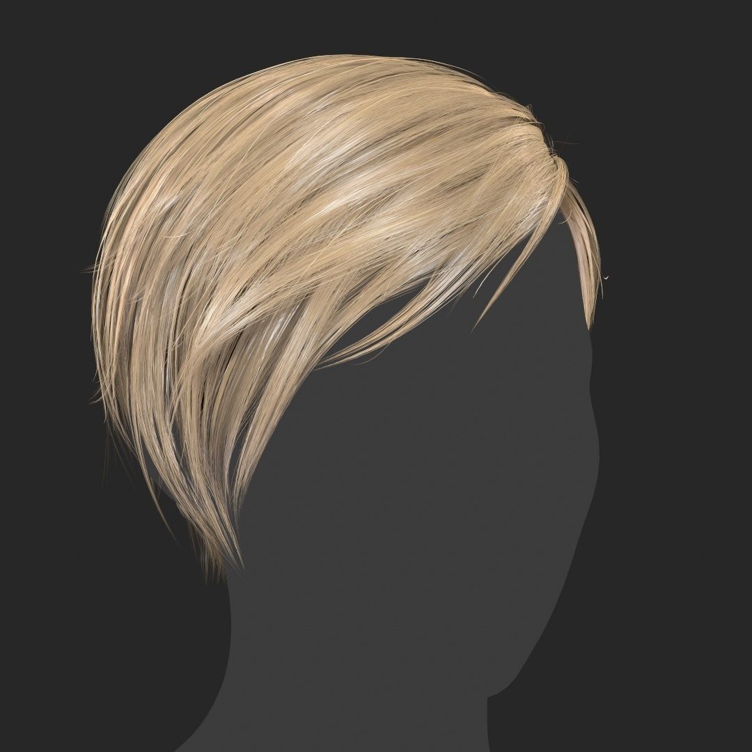 Hair - Pixie - Gen2 Low-poly 3D model_3