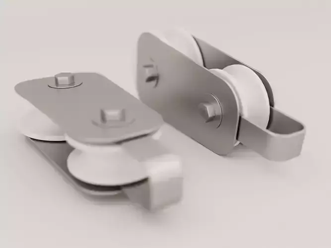 block two stainless steel pulleys