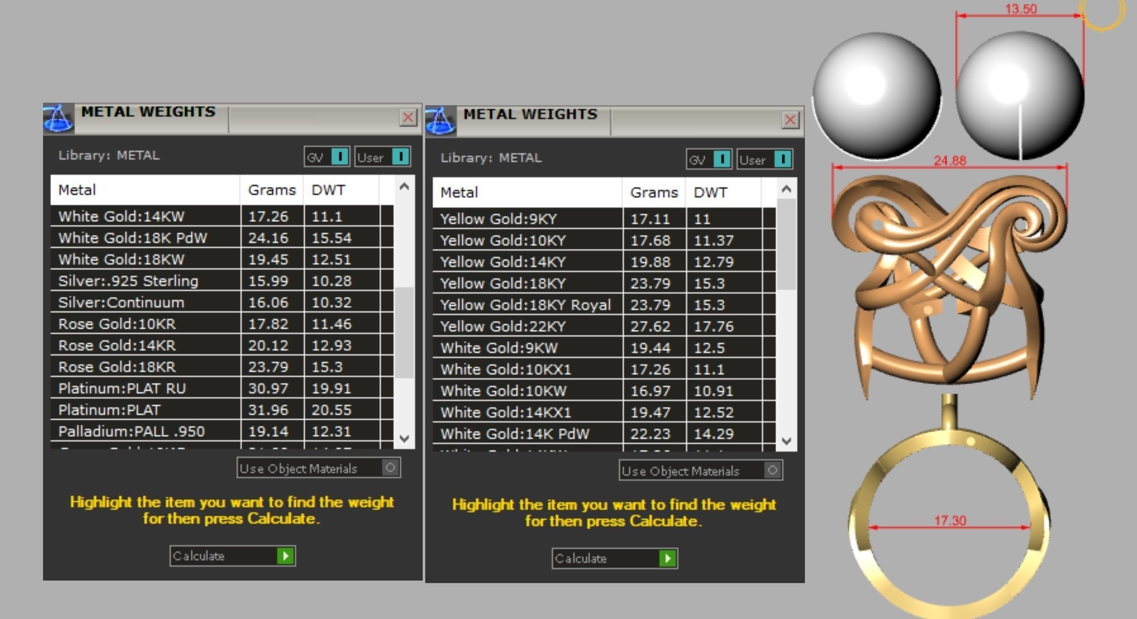 Ring with couple Pearl 3D print model_8