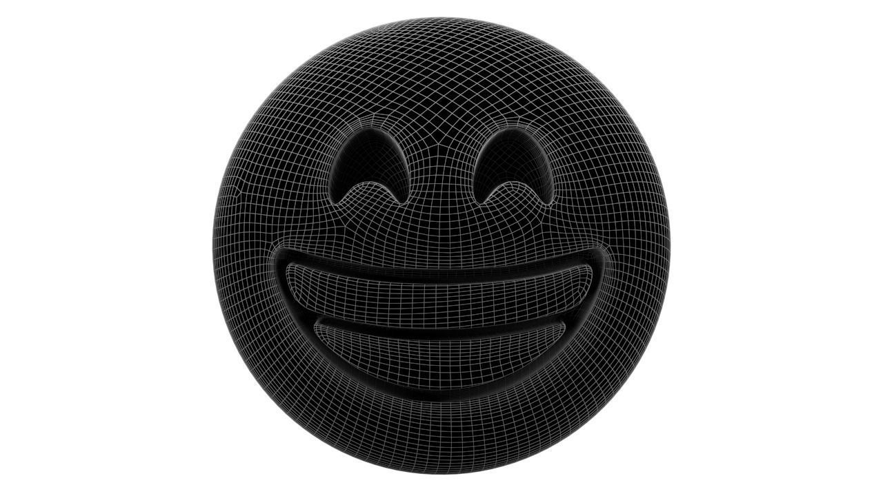 Beaming Face 04 Low-poly 3D model_7